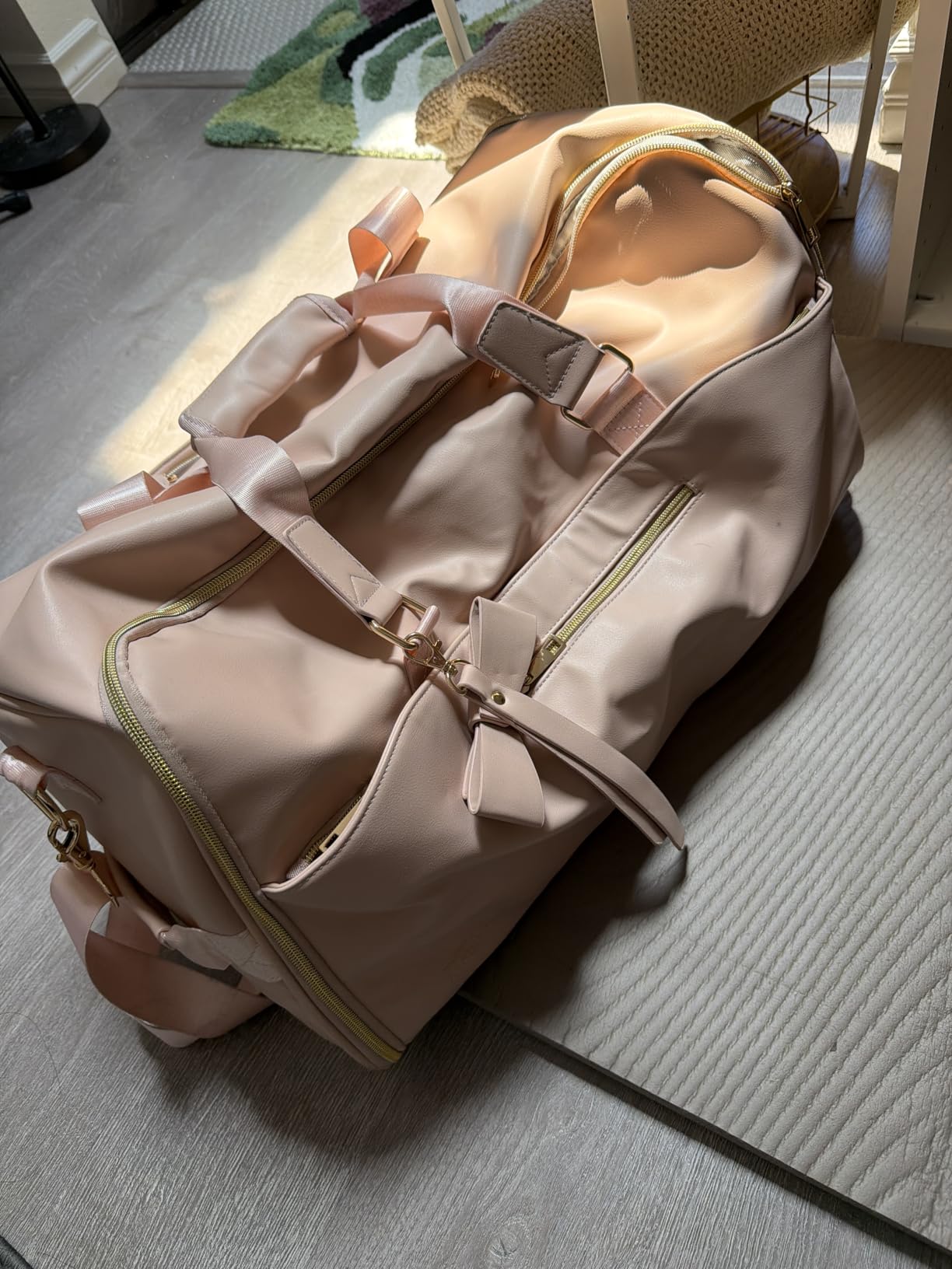 Garment Bags for Travel,45L Carry on Convertible Garment Duffle bag for Men Women - 3 in 1 Hanging Suit Travel Bag with Shoulder Strap customer photo 1