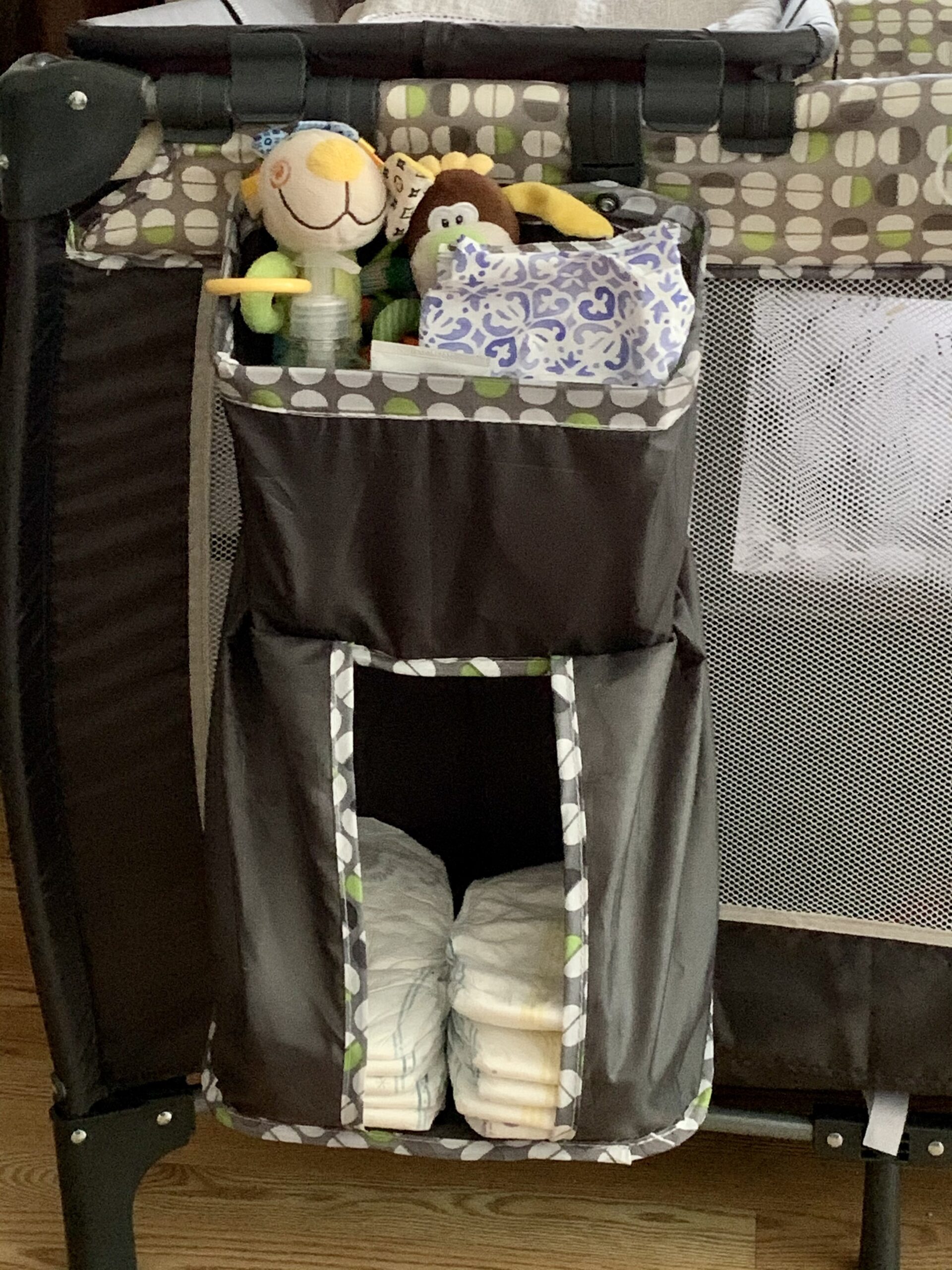 Costzon 3 in 1 Pack and Play with Bassinet, Portable Baby Playard with Changing Table, Music Box, Hangings, Wheels/Brake, Basket, Foldable Infant Bassinet Crib for Baby Toddlers Indoor Outdoor customer photo 1