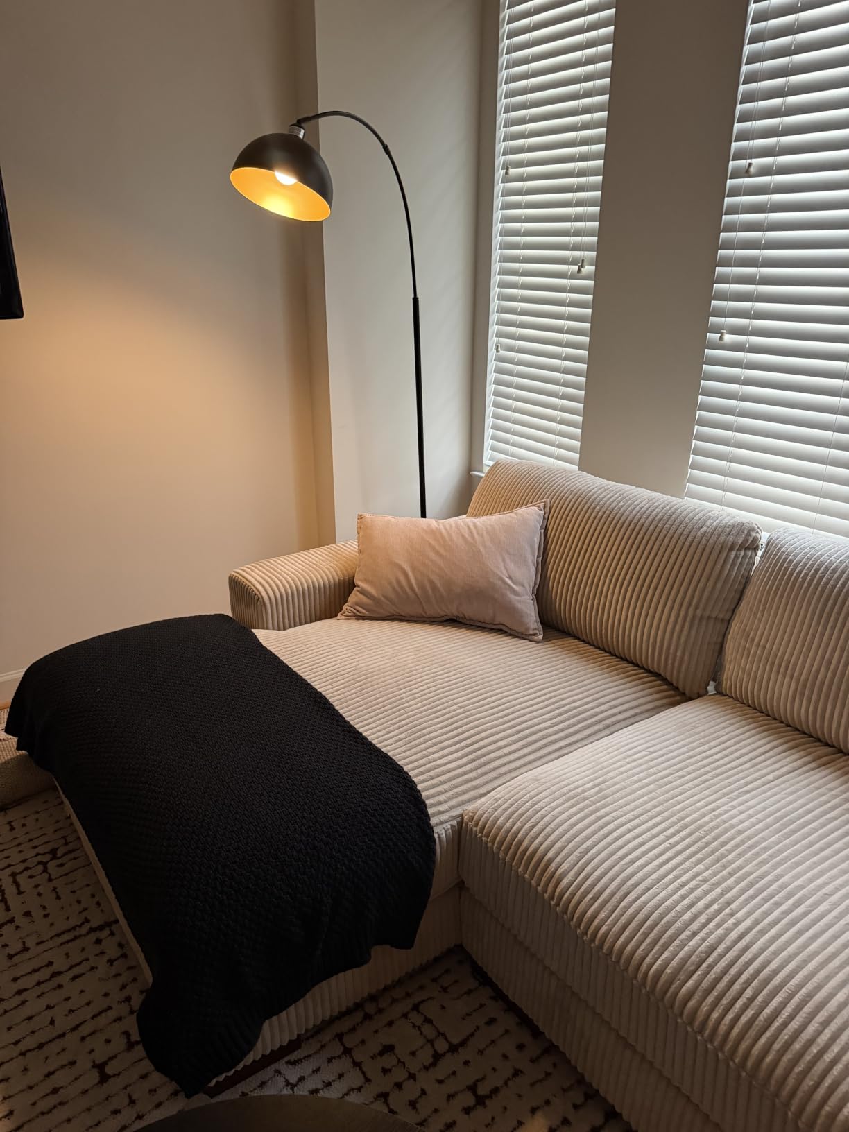 Black Arc Floor Lamps for Living Room - Dimmable Arched Floor Lamp with Remote Control & 2700-6000K 9W LED Bulb Included, Modern Arch Standing lamp, Industrial Tall Lamp for Bedroom Reading customer photo 2