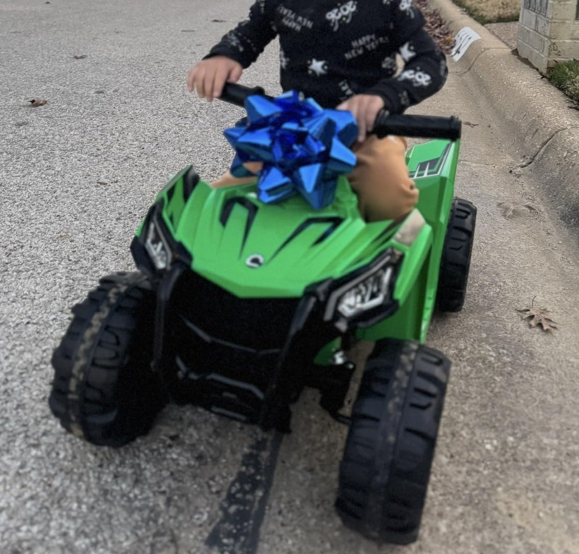 Best Choice Products 6V Kids Ride On Toy, 4-Wheeler Quad ATV Play Car w/ 1.8MPH Max Speed, Treaded Tires, Rubber Handles, Push-Button Accelerator - Black customer photo 1