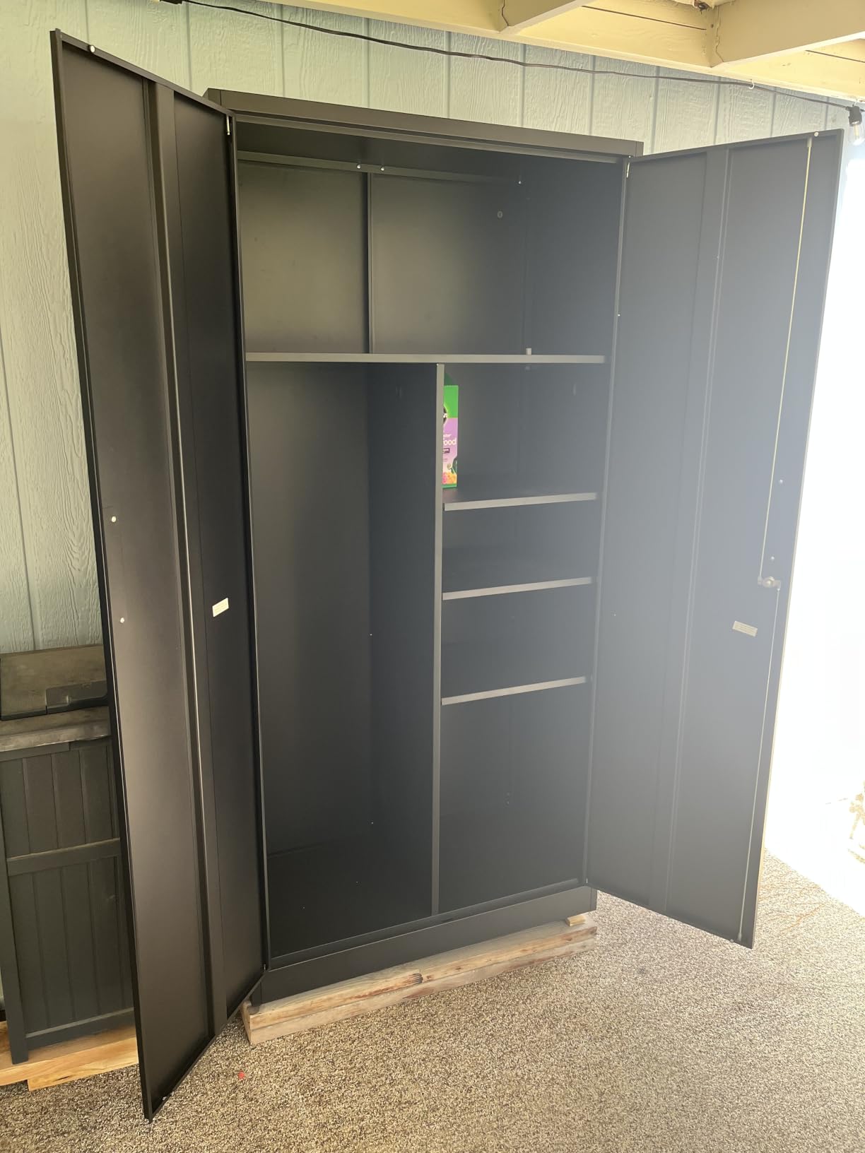 SISESOL Wide & Deep Metal Storage Cabinet with 2 Doors and 5 Adjustable Shelves, 72x36x18 Garage Storage Cabinet, Tall Black Locking Metal Cabinets with Lock, Steel Locked Cabinets for Home, Office, Garage customer photo 1