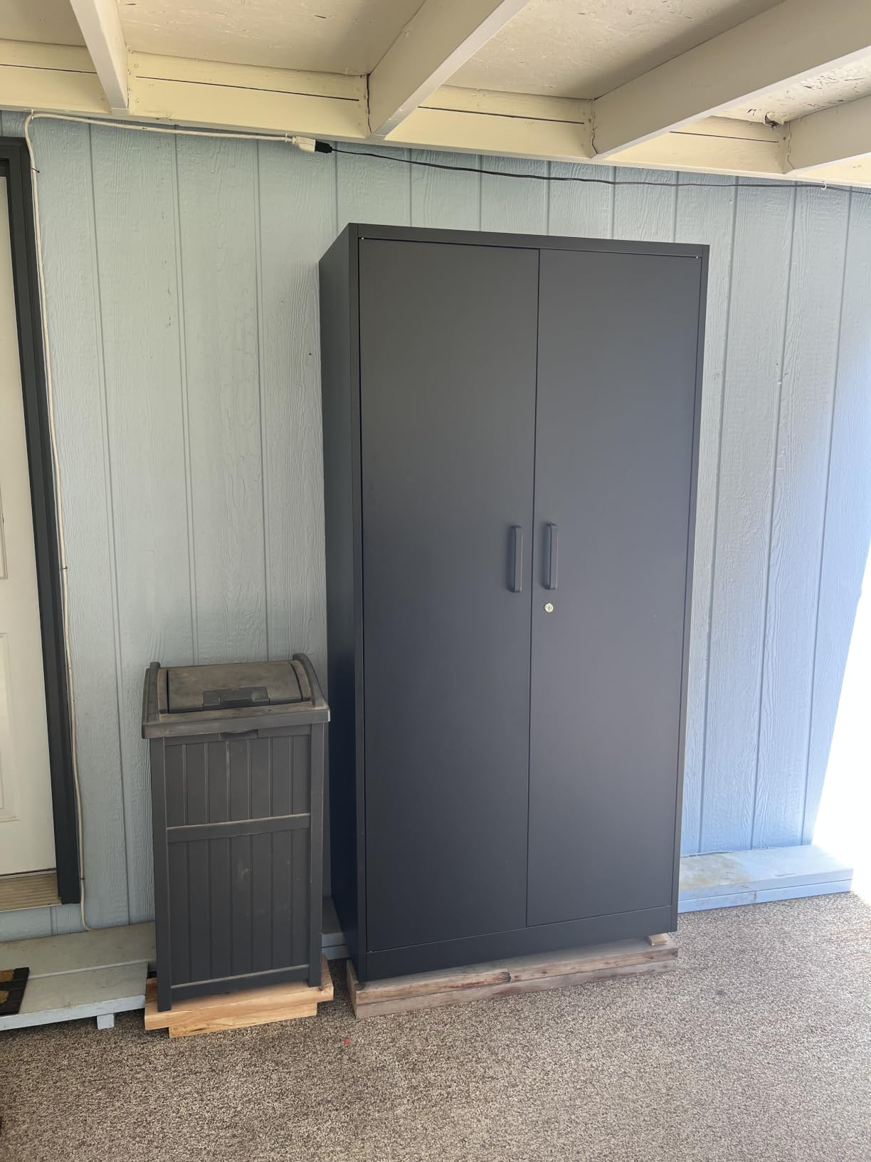 SISESOL Wide & Deep Metal Storage Cabinet with 2 Doors and 5 Adjustable Shelves, 72x36x18 Garage Storage Cabinet, Tall Black Locking Metal Cabinets with Lock, Steel Locked Cabinets for Home, Office, Garage customer photo 2