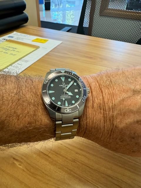 Certina, Mens, DS Action Diver 38mm Powermatic 80, Titanium, Swiss Automatic, Watch, Anthracite, Titanium customer photo 2