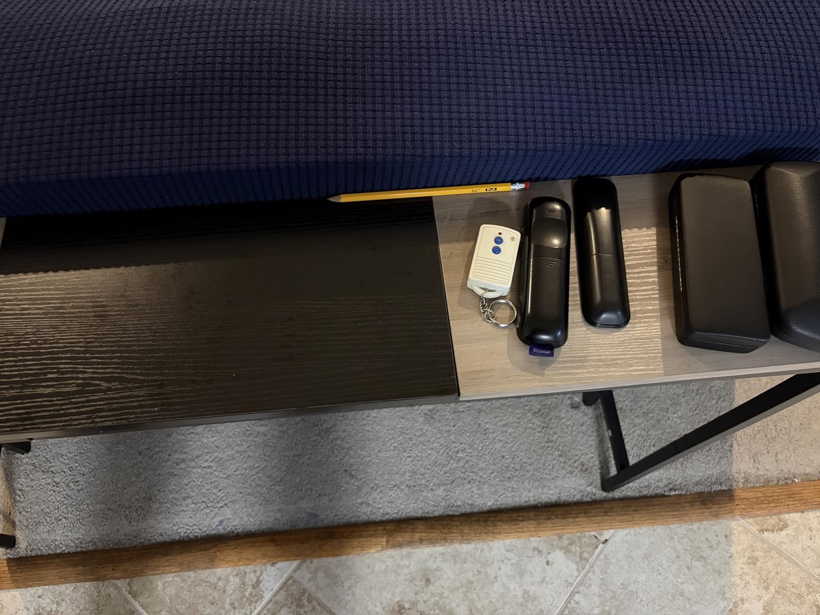 HOOBRO Narrow Console Table with Power Outlets, 44.9 Inches Sofa Table, Slim Behind Couch Table, Entryway Table with Display Shelf, for Living Room, Foyer, Hallway, Rustic Brown and Black BF114UXG01 customer photo 2