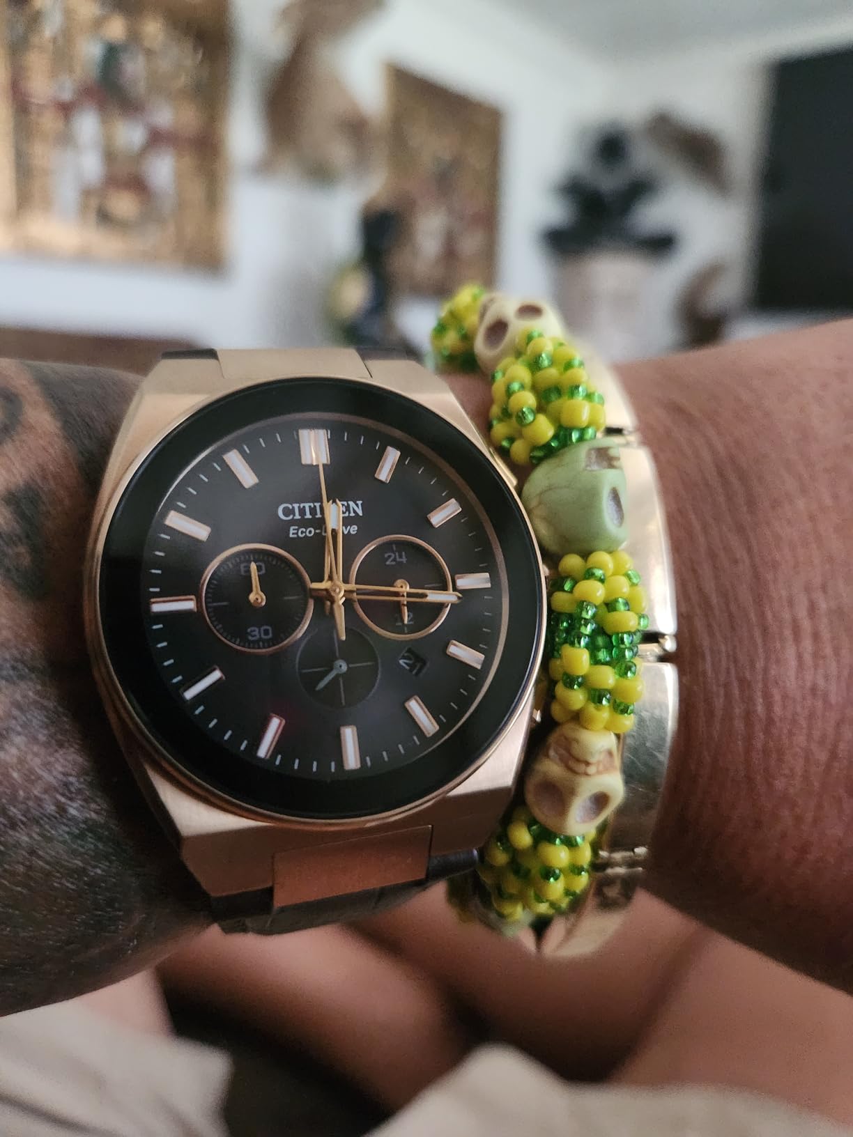 Men's Eco-Drive Modern Axiom Watch, Stainless Steel Case, Chronograph customer photo 1