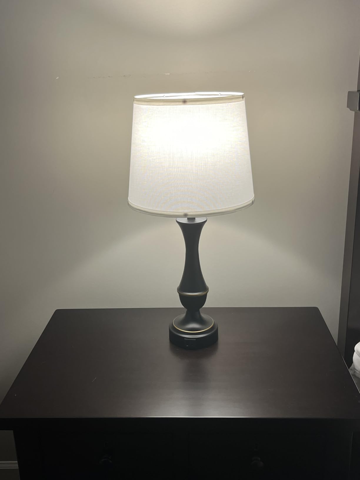 Touch Lamps for Nightstand, 3 Way Dimmable Lamps for Bedroom with USB C+A | Touch Control, USB C+A Charging Ports, Table Lamps for Living Room, Night Stands, Bedside, Bedroom, Bulb Included, Black customer photo 2