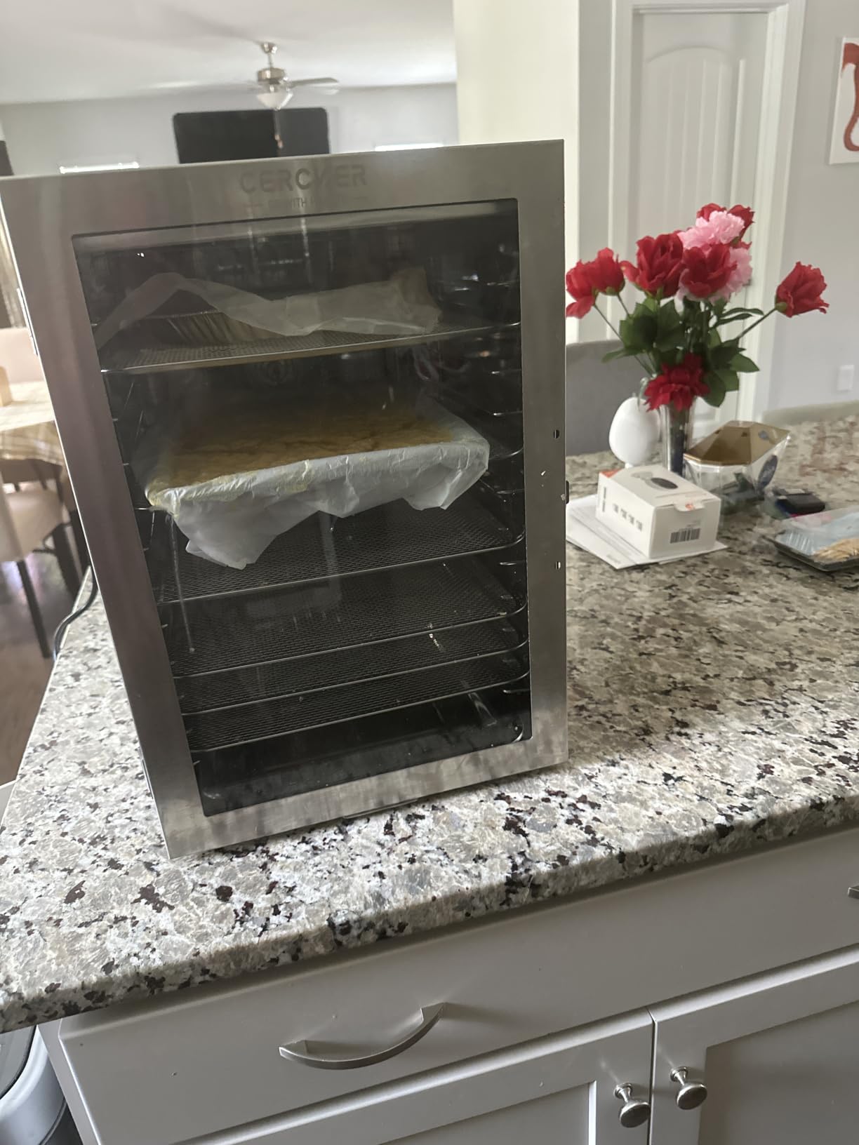 Food-Dehydrator Machine 12 Stainless Steel Trays, 10.9ft Meat Dehydrator for Jerky, 800W Dryer for Herbs, 190F Temperature Control, 24H Timer, Powerful Drying Capacity for Fruits, Yogurt customer photo 1