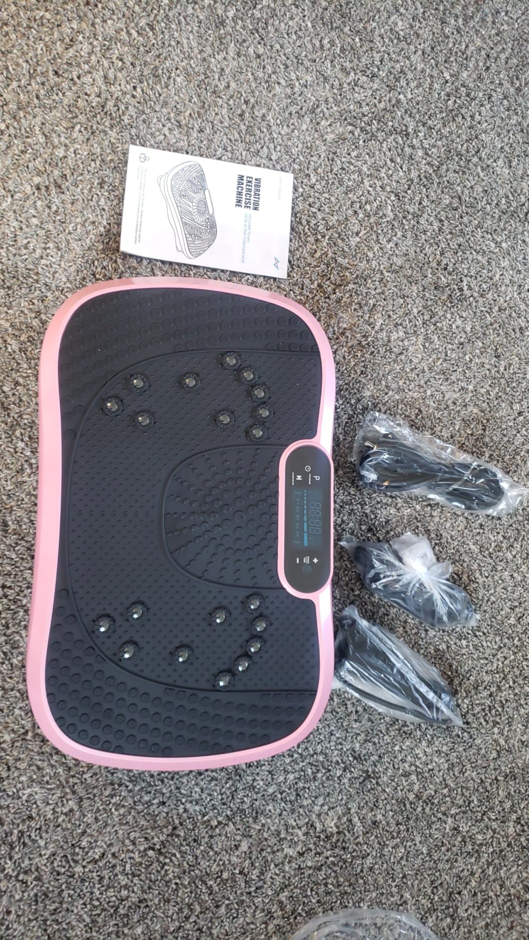 AXV Vibration Plate Fitness Platform Exercise Machine Vibrating Shaking Full Body Shaker Workout Vibrate Stand Shake Board Sport for Weight Loss Fat Burner for Gym Home Office customer photo 2