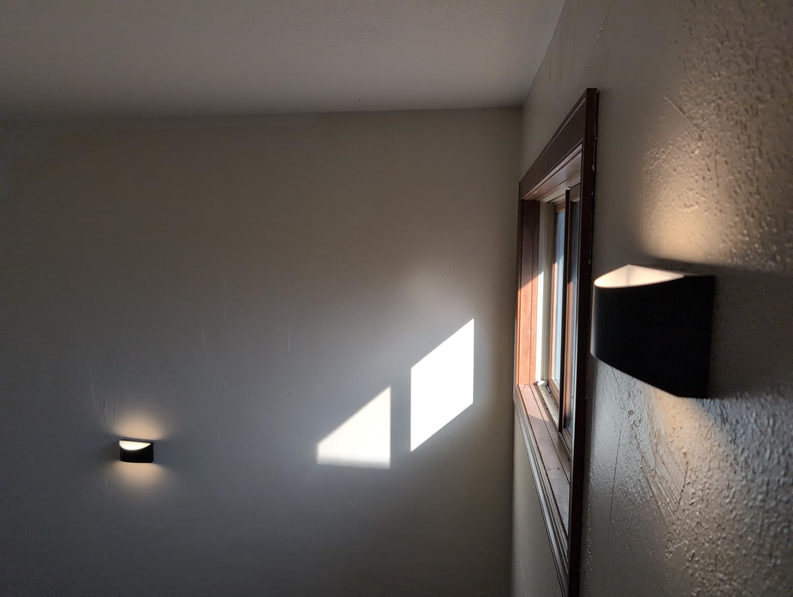 FOLKSMATE Modern LED Wall Sconces, 3000K Warm White Hardwired Wall Lights Set of 2, 10W Up and Down Wall Mount Light, Matte Black Indoor Sconces Wall Lighting customer photo 1