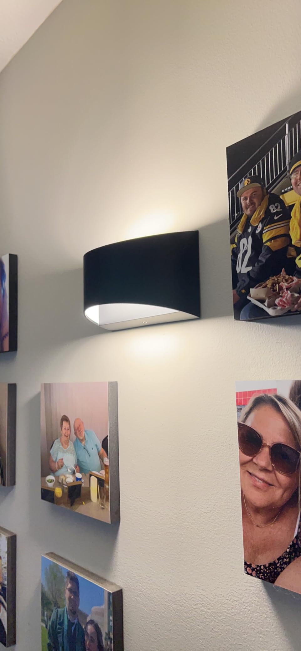 FOLKSMATE Modern LED Wall Sconces, 3000K Warm White Hardwired Wall Lights Set of 2, 10W Up and Down Wall Mount Light, Matte Black Indoor Sconces Wall Lighting customer photo 2
