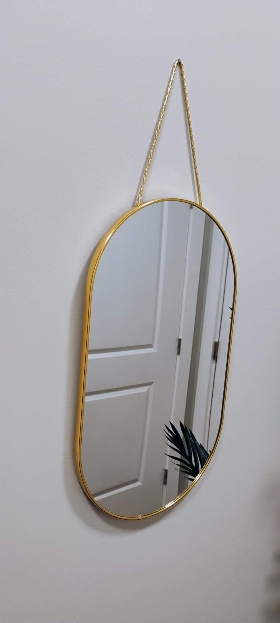 YCHMIR Oval Wall Mirror, Gold, Oval Shape, for Bathrooms and More (16x9.2 inch) customer photo 1
