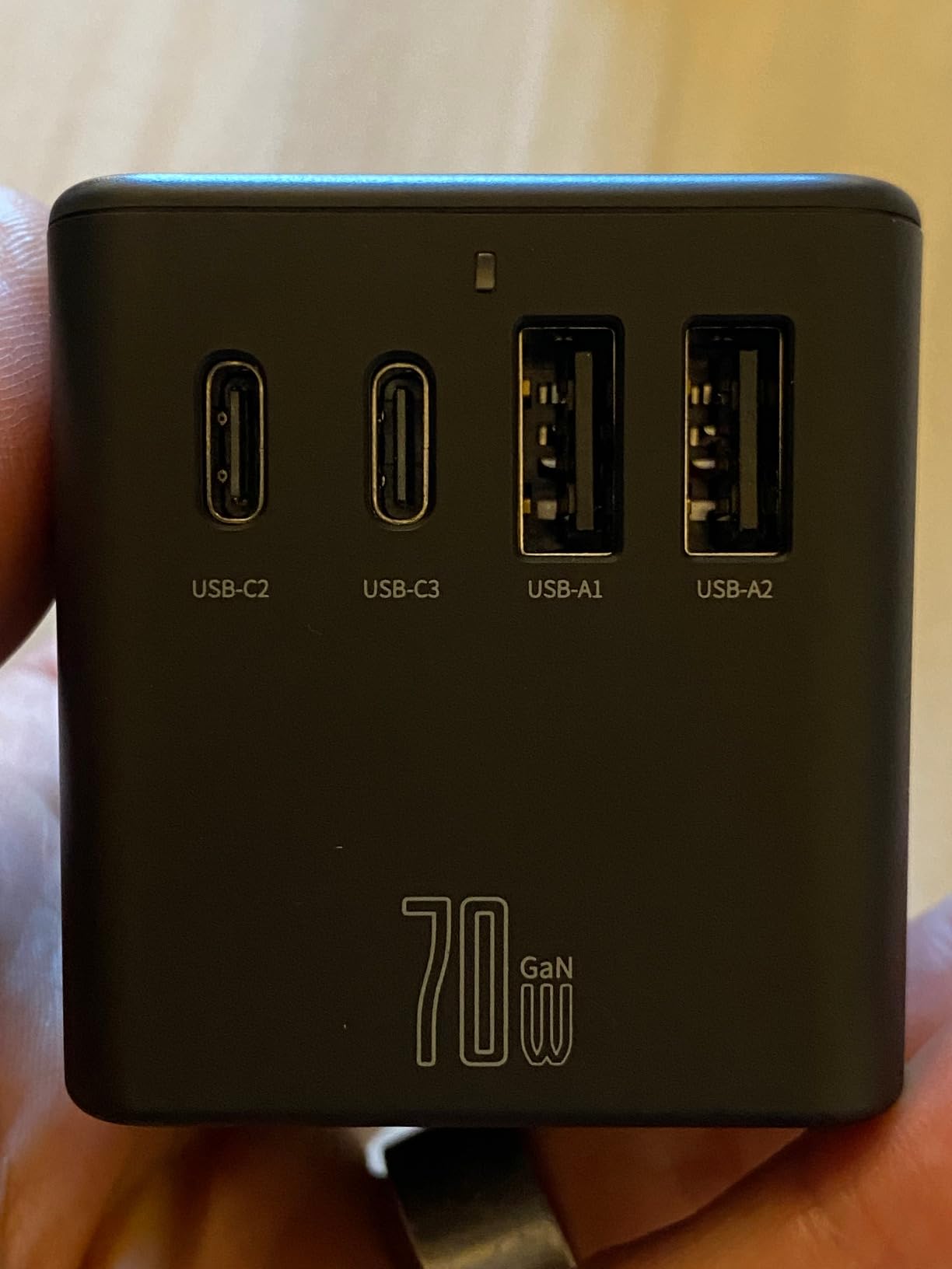 EPICKA Universal Travel Adapter, GaN International Plug Adapter with 3 USB-C 70W PD Fast Charging & 2 USB-A Adaptor All-in-one Wall Charger for USA EU UK AUS (TA-105 Pro, Black) customer photo 2