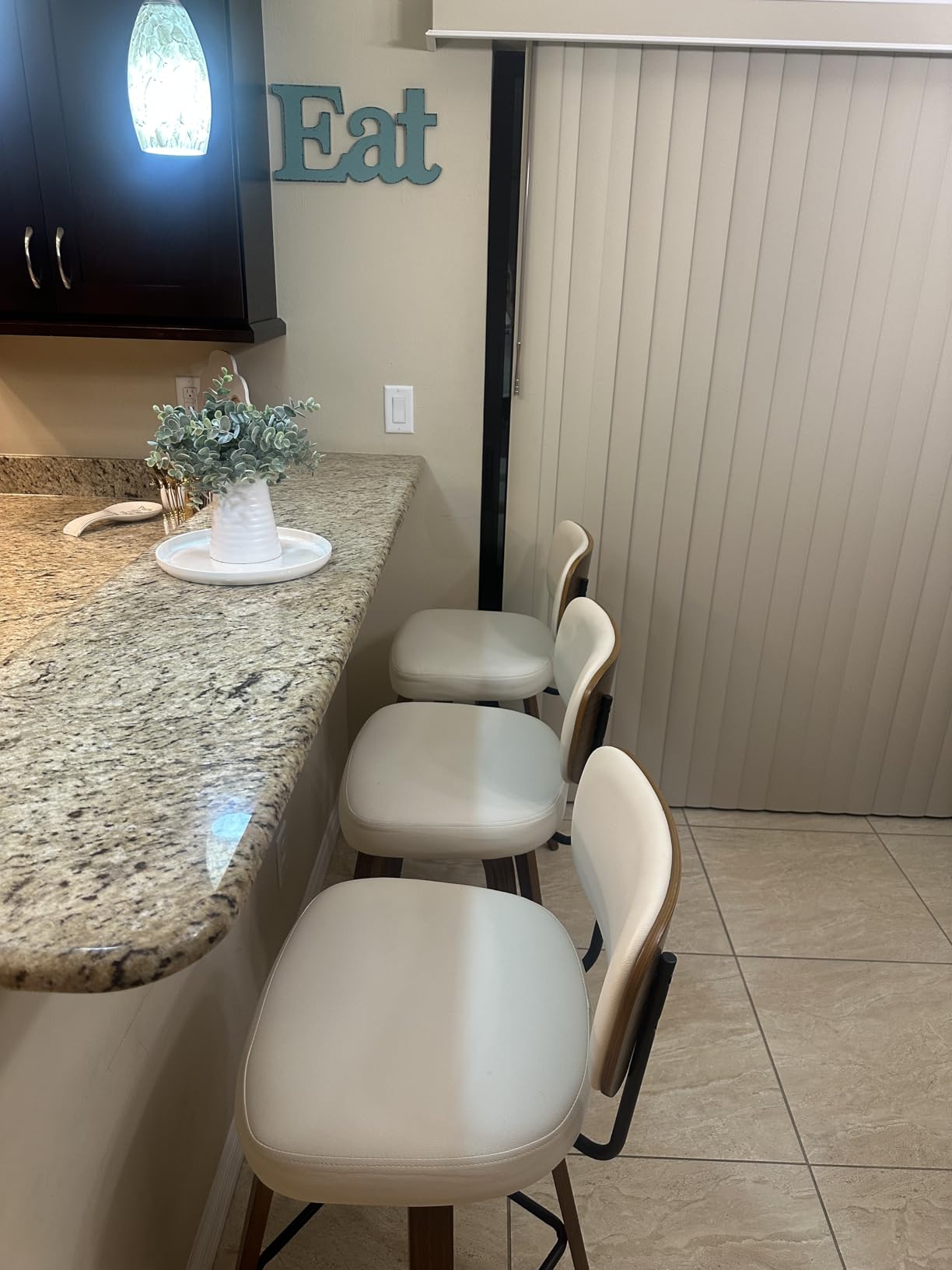 Bekrvio Swivel Counter Height Bar Stools Set of 4, 26