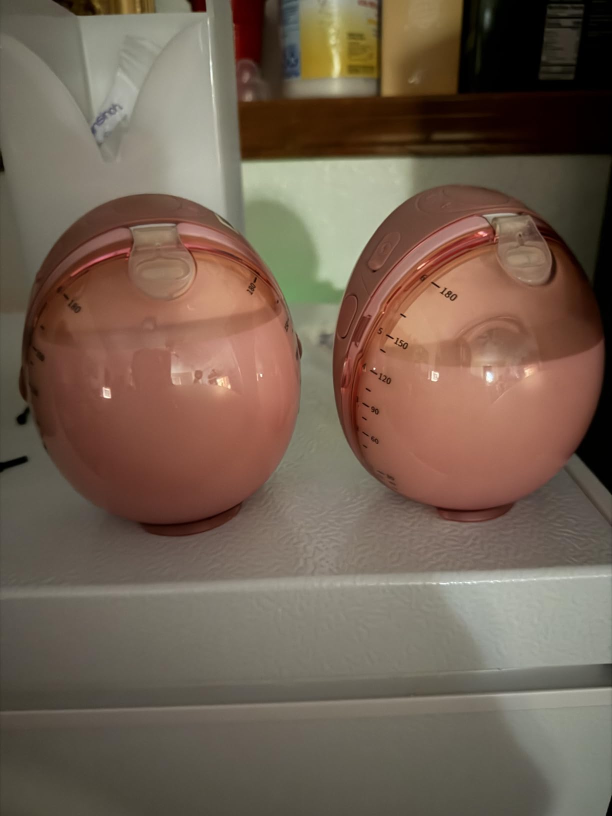 Momcozy M5 Lite Hands-Free Wearable Breast Pump, DoubleFit Flange for Baby-Like Comfort, 3 Modes & 9 Suction Levels, No Flange Insert or Hard Carry Case, 24mm, 2-Pack, Cozy Red customer photo 2