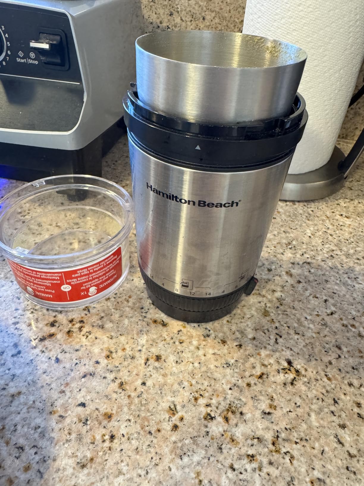 Hamilton Beach Custom Grind Electric Coffee Grinder For Up To 14 Cups | Grinds Coffee Beans, Spices & More | Hands-Free Operation, Auto Shutoff | Easy-Clean Removable Chamber | Stainless Steel customer photo 1