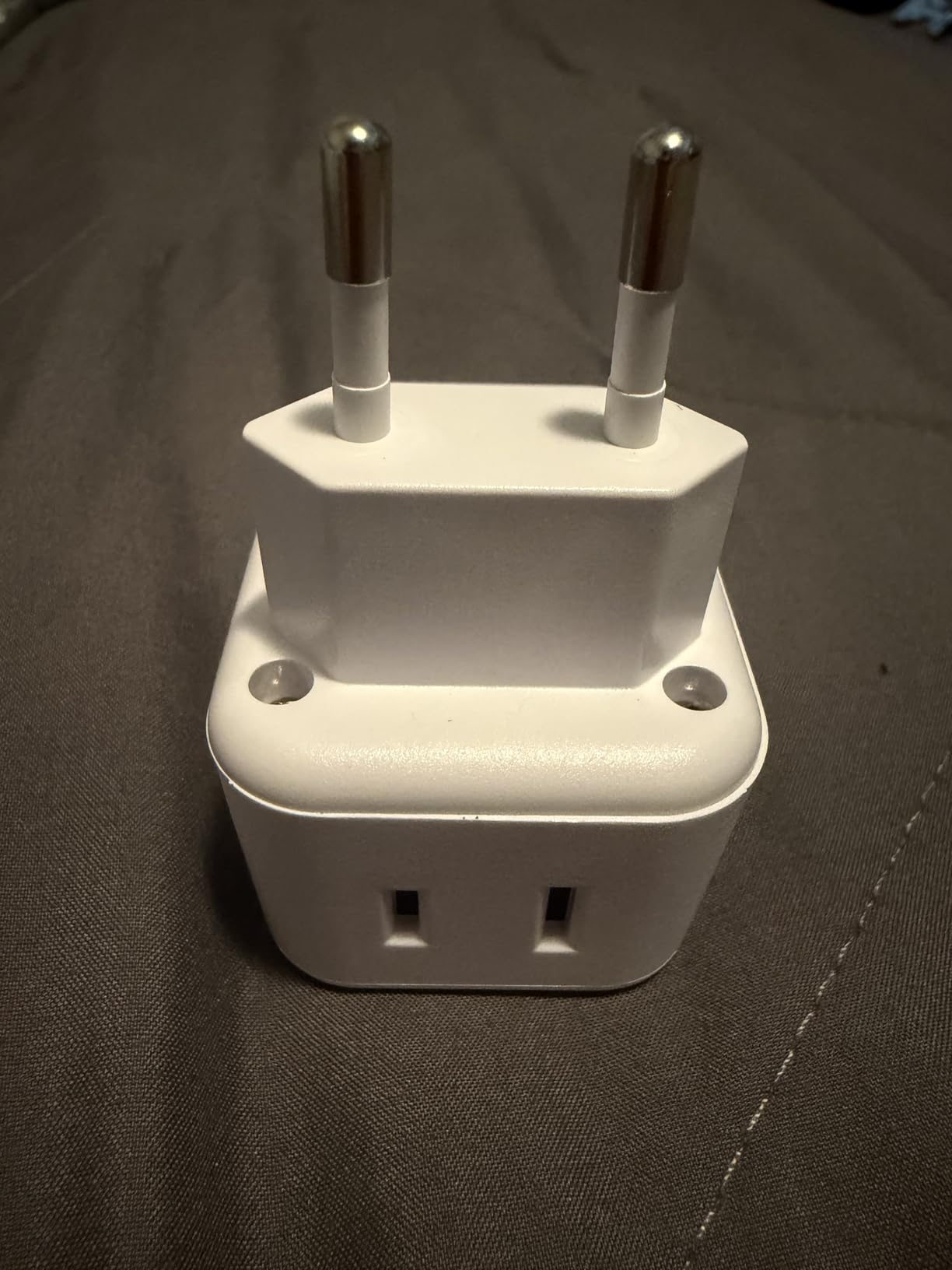 European Travel Plug Adapter USB C, HANYCONY International Plug Adapter, US to Europe Adapter Plug 2 Outlets 3 USB Ports(2 C Port), Type C Power Adapter to Italy Spain France Portugal Iceland Germany customer photo 1