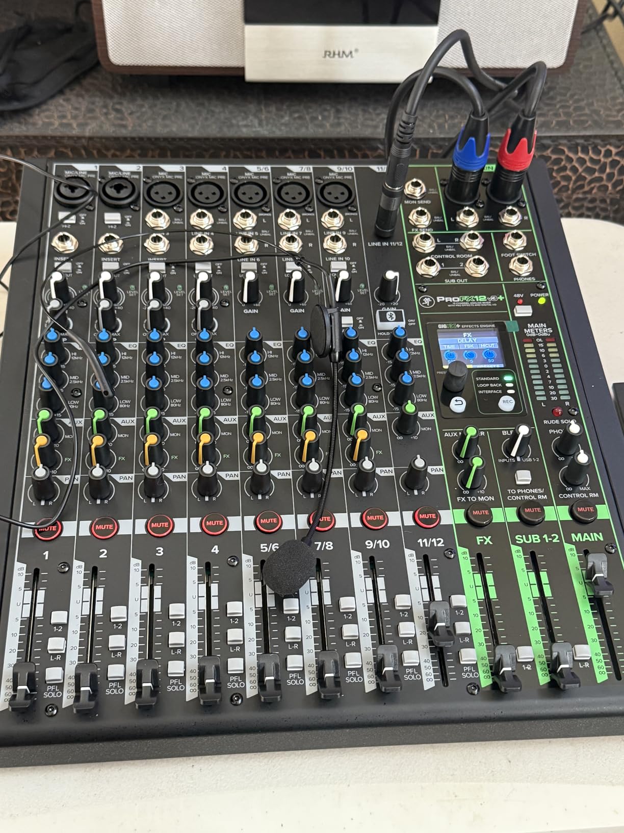 Mackie ProFX12v3+ 12-Channel Professional Analog Mixer with USB, Onyx Mic Preamps, GigFX Effects Engine, and Bluetooth customer photo 1