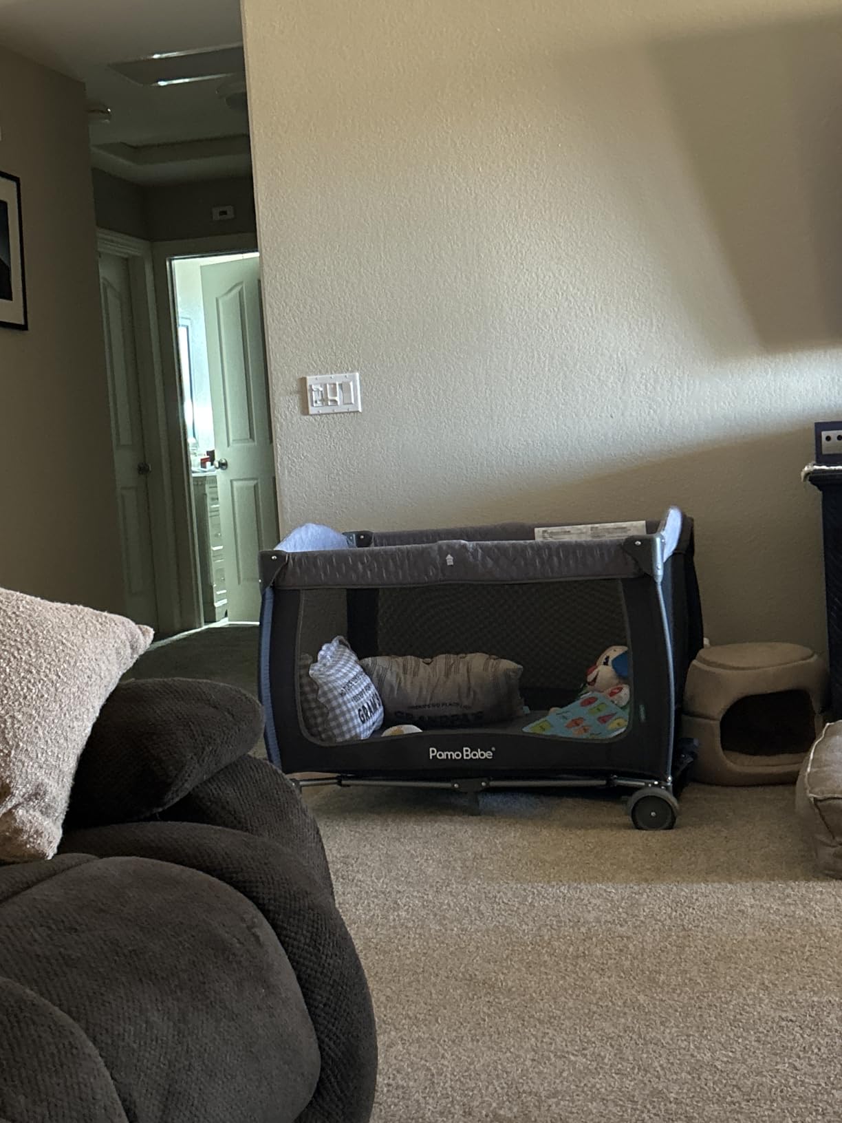 Pamo Babe Baby Playard with Canopy, Portable Crib with Changing Table customer photo 2