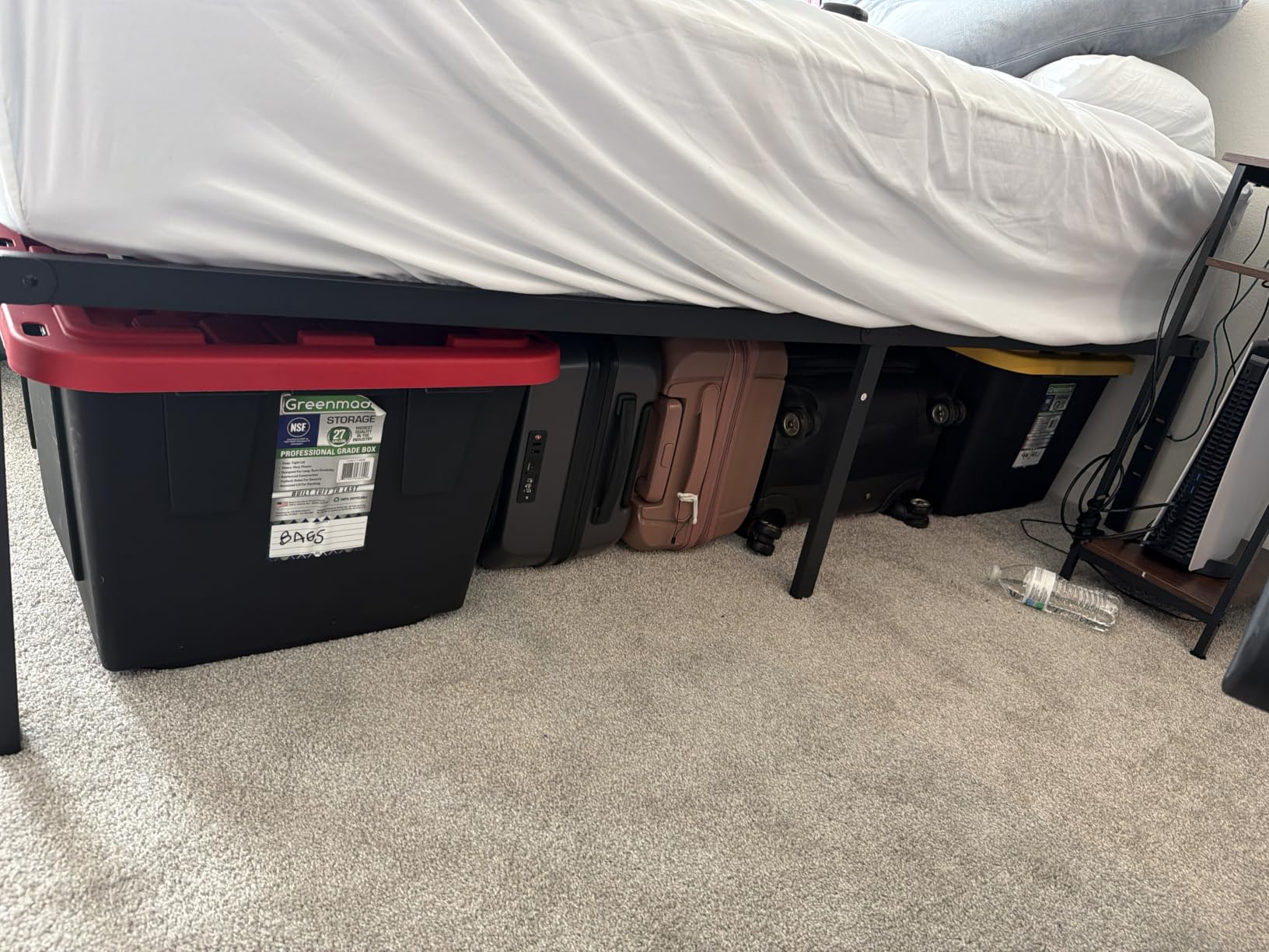 Hafenpo 12 Inch King Bed Frame - Sturdy Metal Platform King Size, No Box Spring Needed, Heavy Duty, Easy Assembly, Strong Bearing Capacity, Under Bed Storage, Black customer photo 2