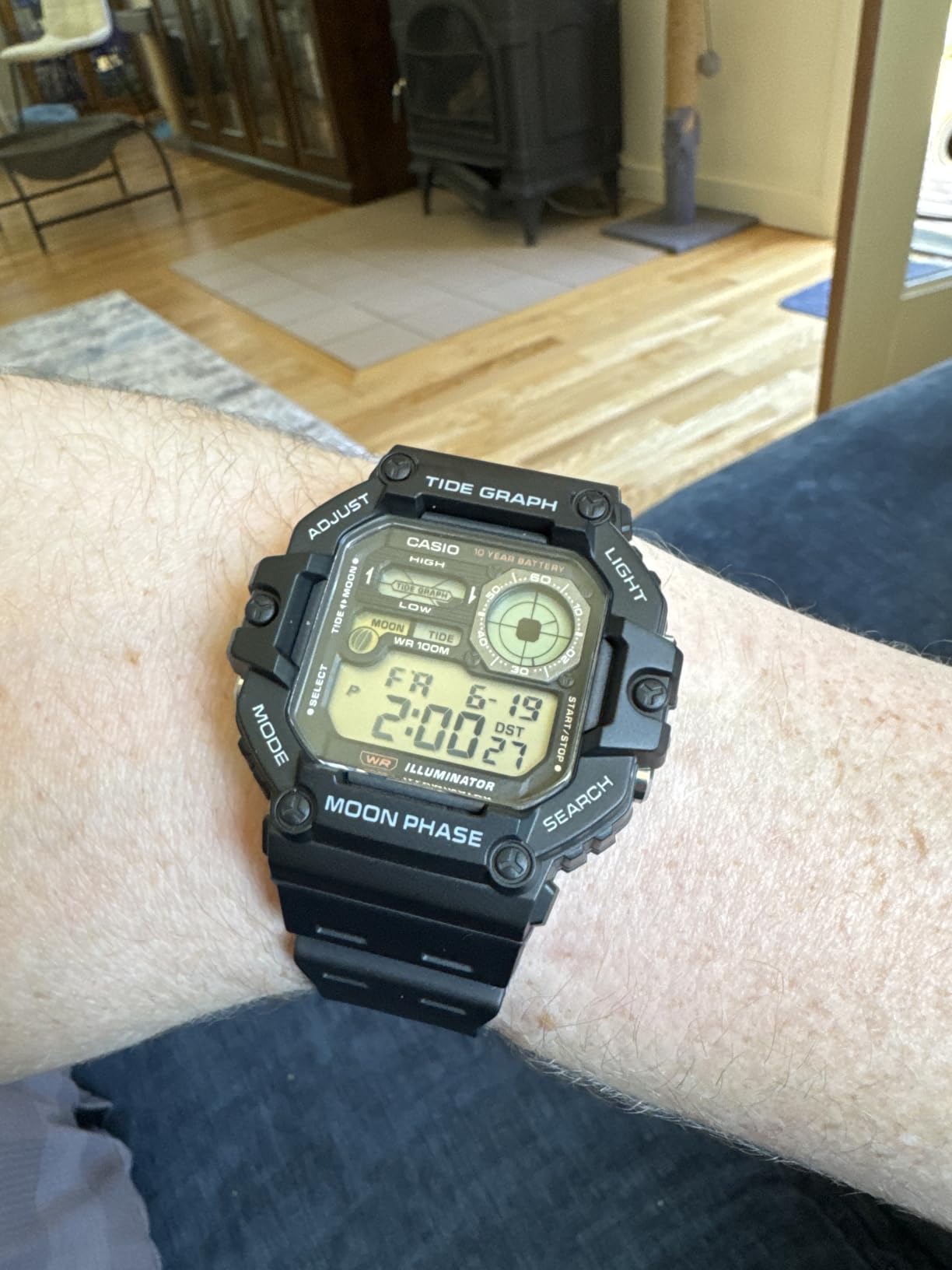 Casio Illuminator Tide Graph Moon Phase 10-Year Battery Digital Watch customer photo 1