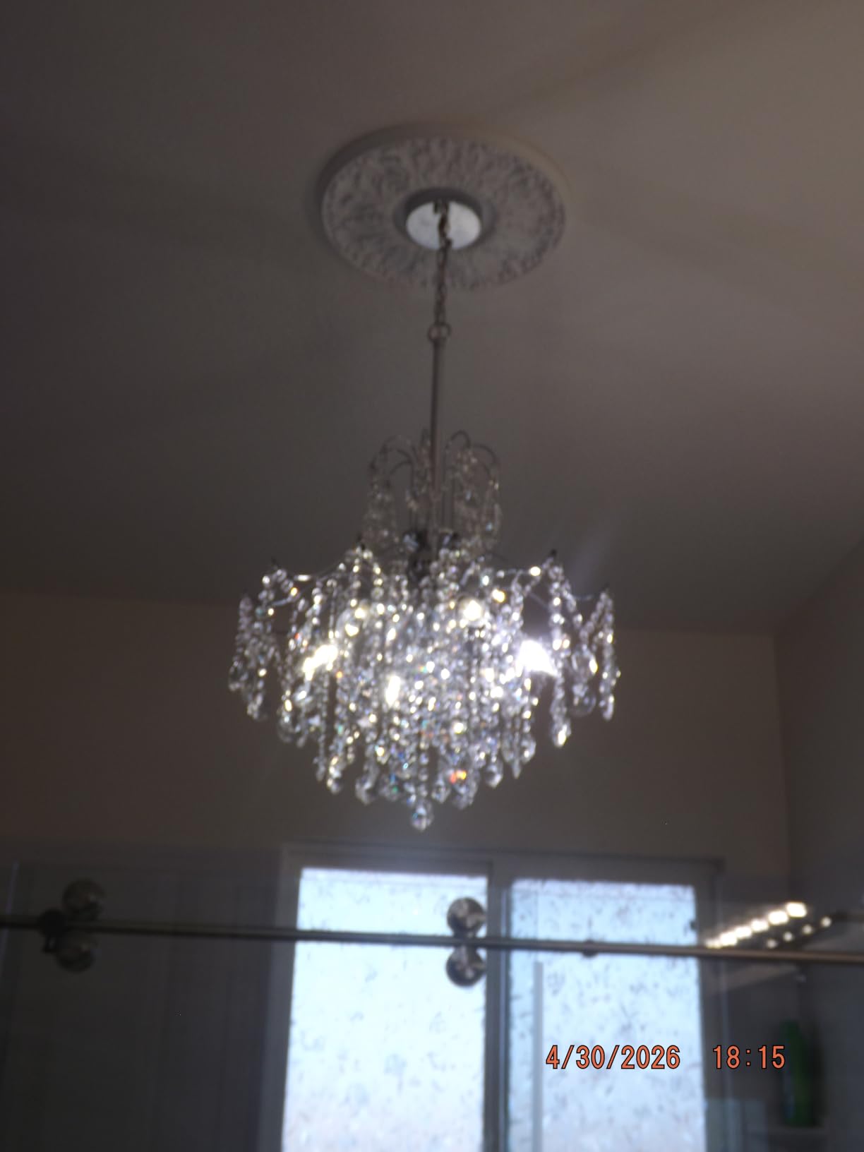 Q&S Modern Gold Crystal Chandelier Amber Crystal Pendant Light 6 Lights for Bedroom Dining Room Entryway Hallway Office Bathroom UL Listed customer photo 2