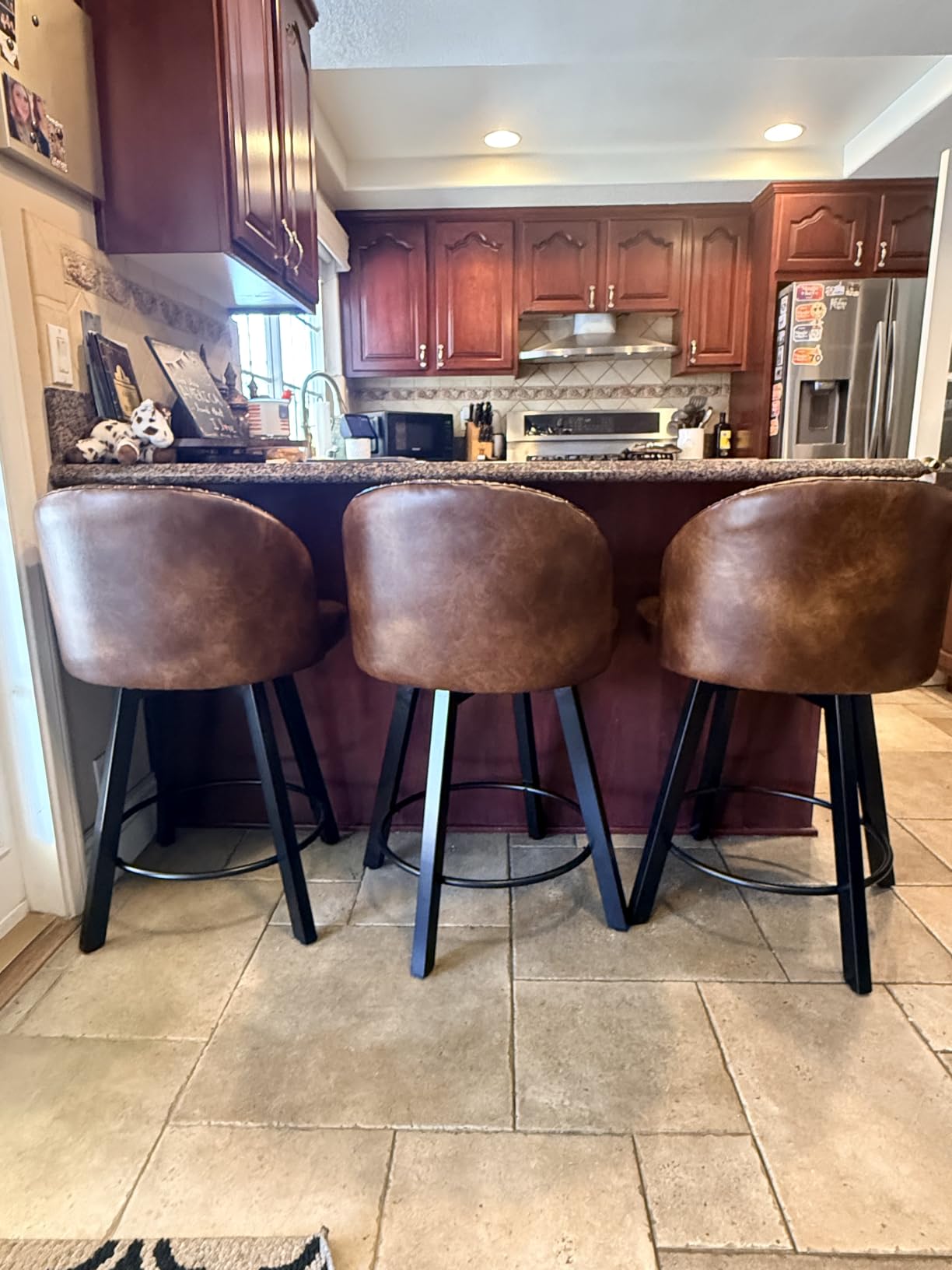 Counter Height Bar Stools Set of 3, 26