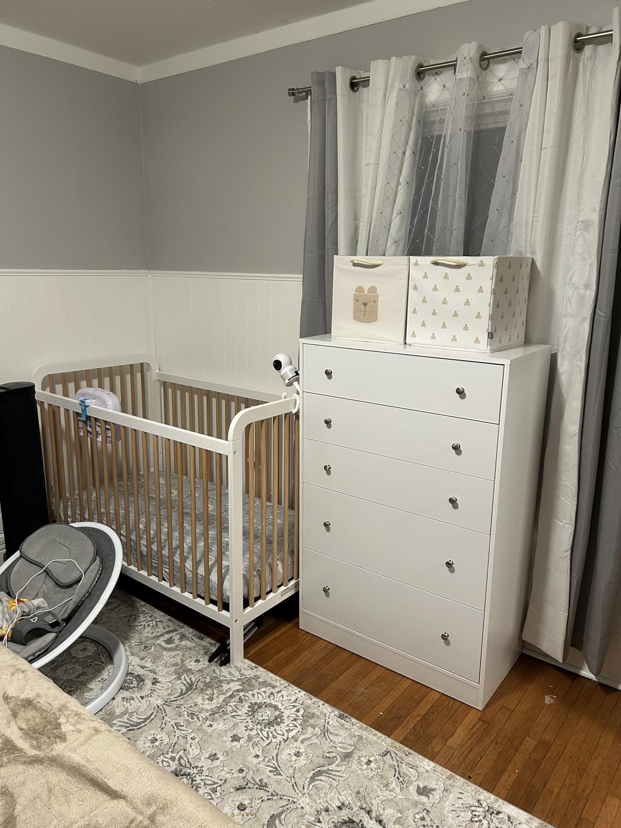 Storkcraft Pasadena 3-in-1 Convertible Crib, Driftwood | GREENGUARD Gold Certified, Solid Wood, Fits Standard Crib Mattress, Converts to Toddler Bed and Daybed, 4 Mattress Heights customer photo 2