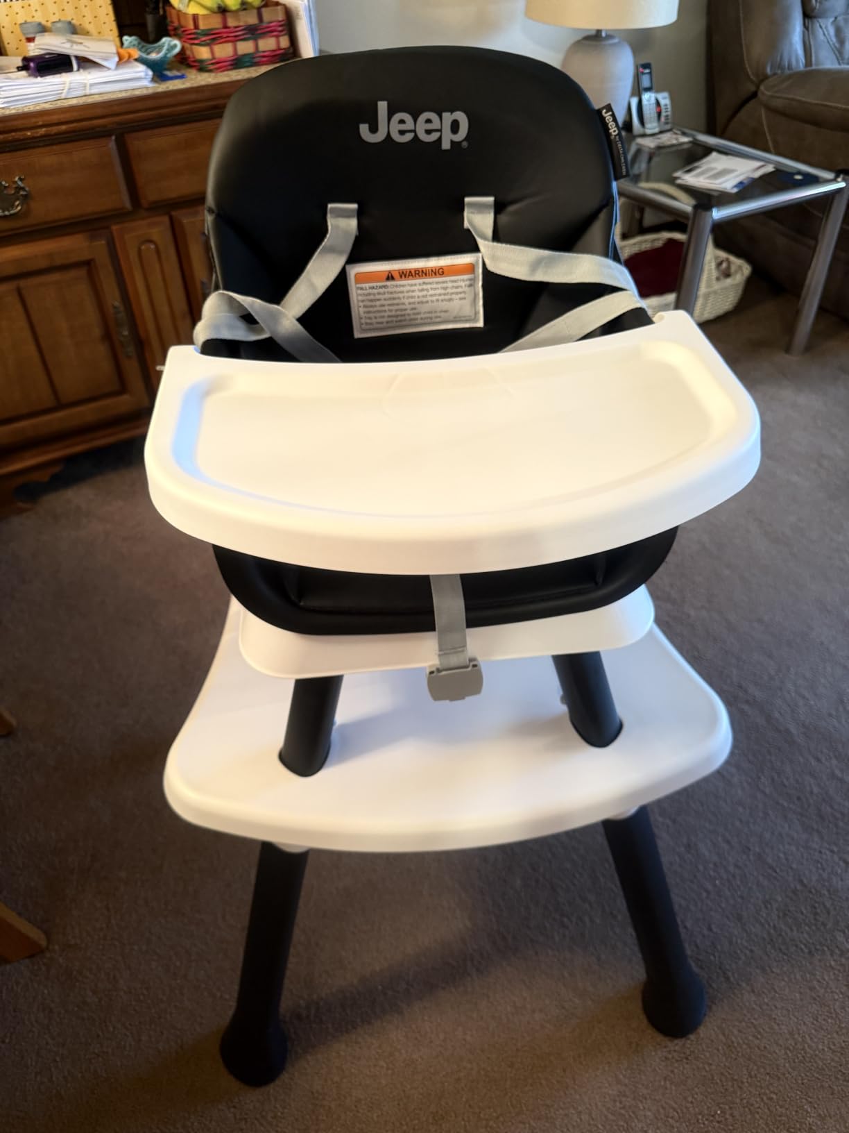 Jeep Milestone 6-in-1 High Chair by Delta Children - High Chair Converts to Stool, Booster Seat, Toddler Chair, Activity Table and Desk and Chair, Sage Green customer photo 1