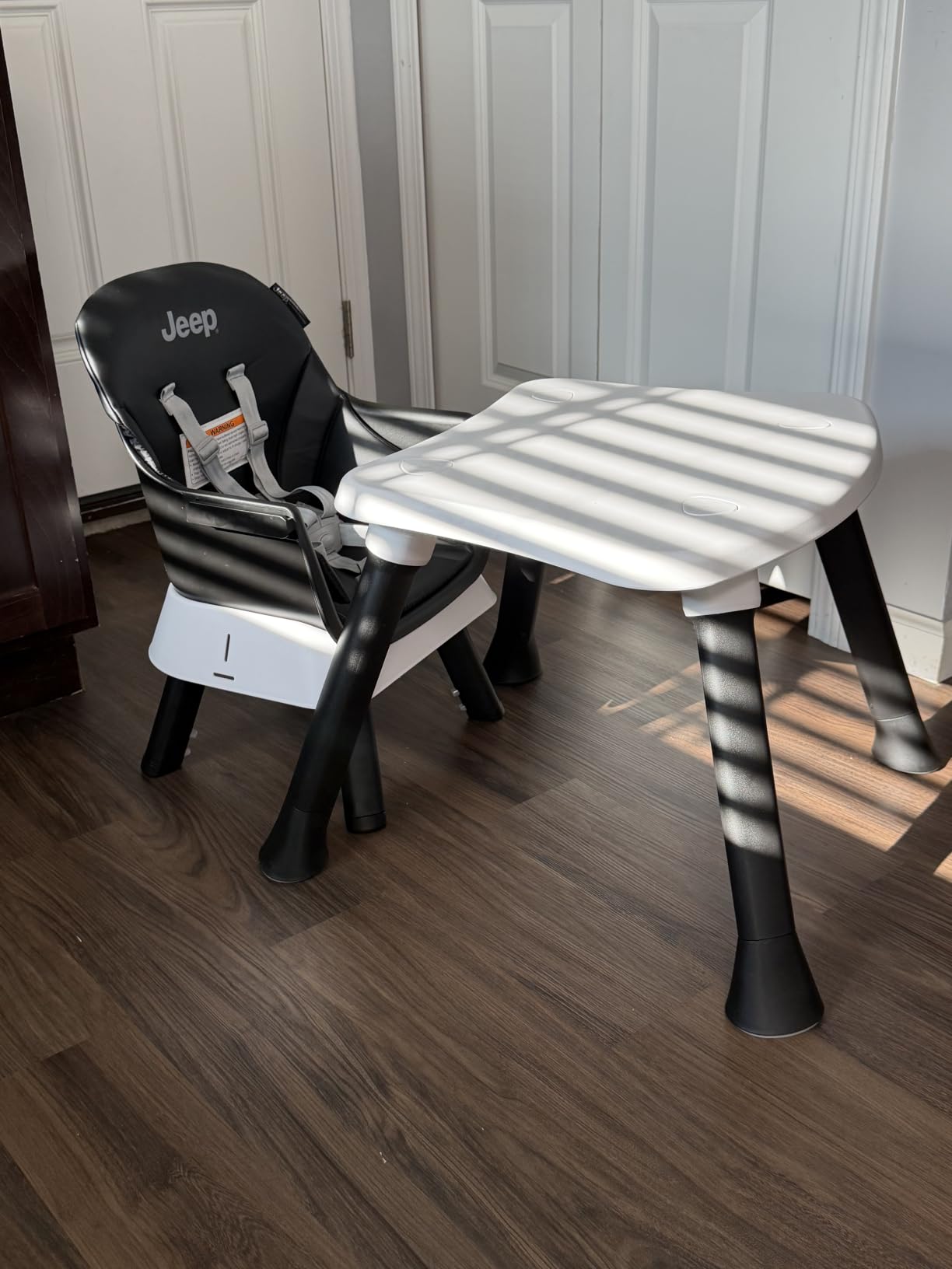 Jeep Milestone 6-in-1 High Chair by Delta Children - High Chair Converts to Stool, Booster Seat, Toddler Chair, Activity Table and Desk and Chair, Sage Green customer photo 2