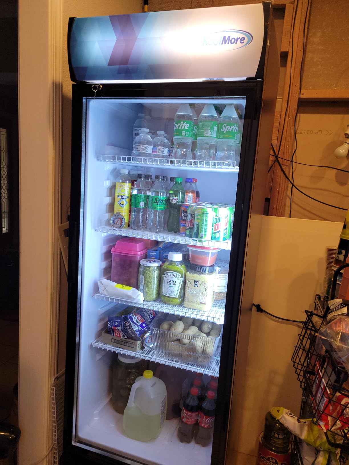KoolMore 21 in. One Glass Door Commercial Display Merchandiser Refrigerator Cooler in Black, ETL Listed, 8 cu. ft. (KM-MDR-1GD-8C) customer photo 1