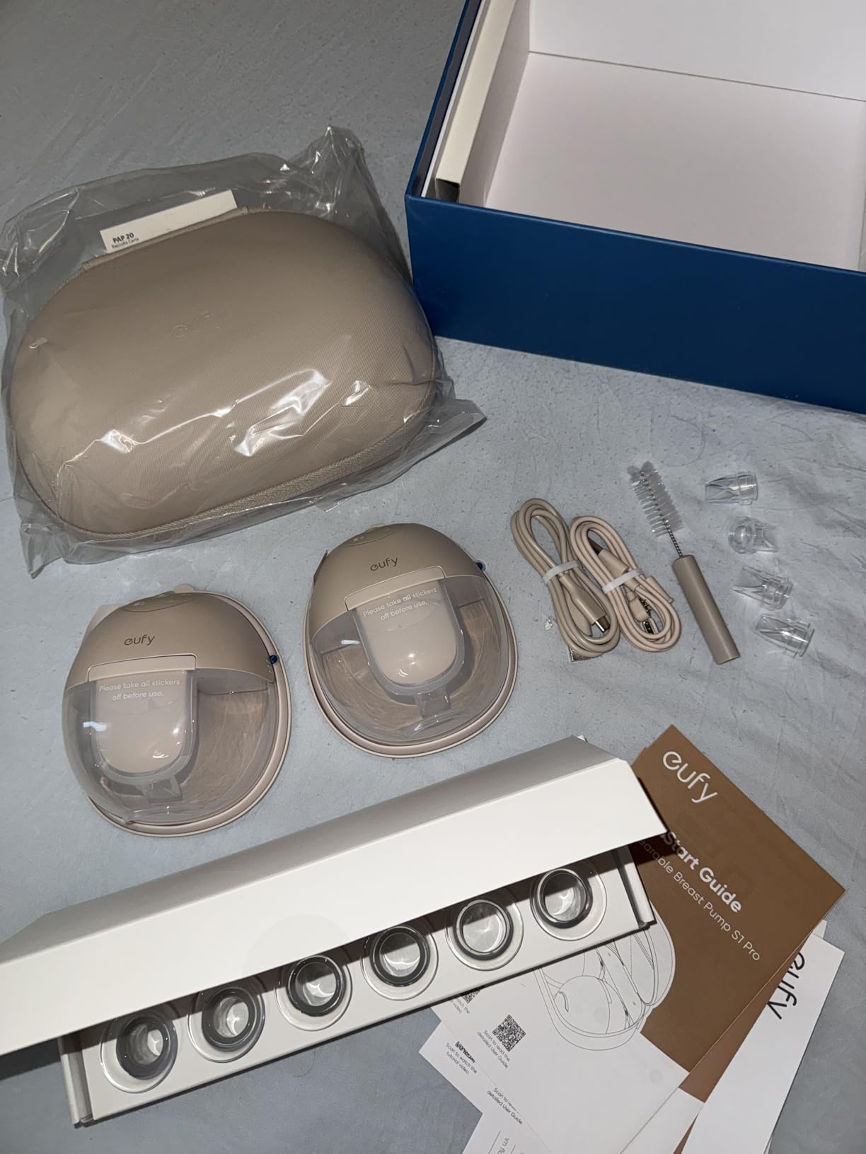 eufy Security Heated Wearable Breast Pump S1, Hands-Free Breast Pump with Industry-Leading HeatFlow Tech, App-Controlled OptiRhythm, 300 mmHg Strong Suction, Leakproof, Slim and 46 dB Quiet customer photo 1