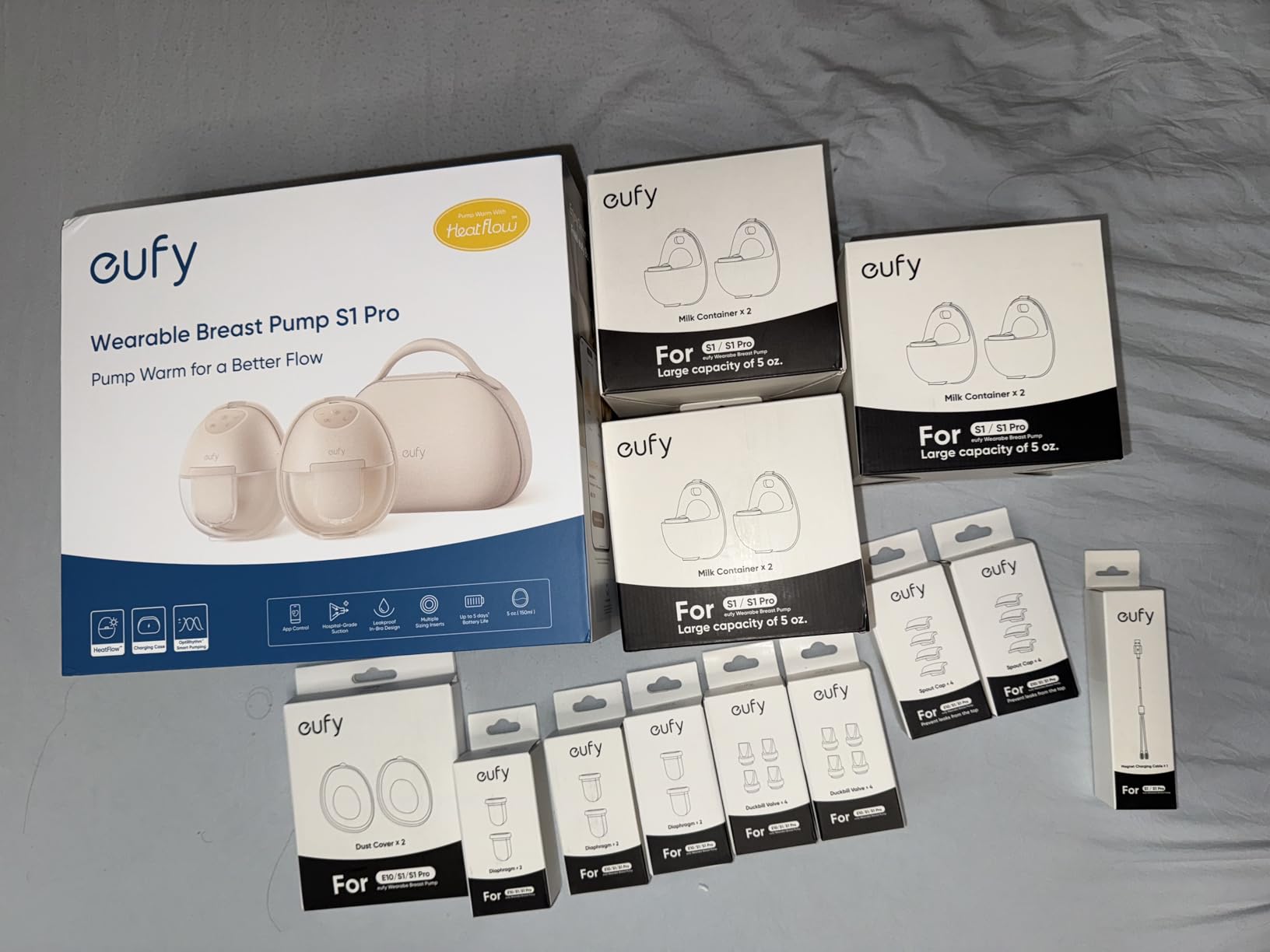 eufy Security Heated Wearable Breast Pump S1, Hands-Free Breast Pump with Industry-Leading HeatFlow Tech, App-Controlled OptiRhythm, 300 mmHg Strong Suction, Leakproof, Slim and 46 dB Quiet customer photo 2