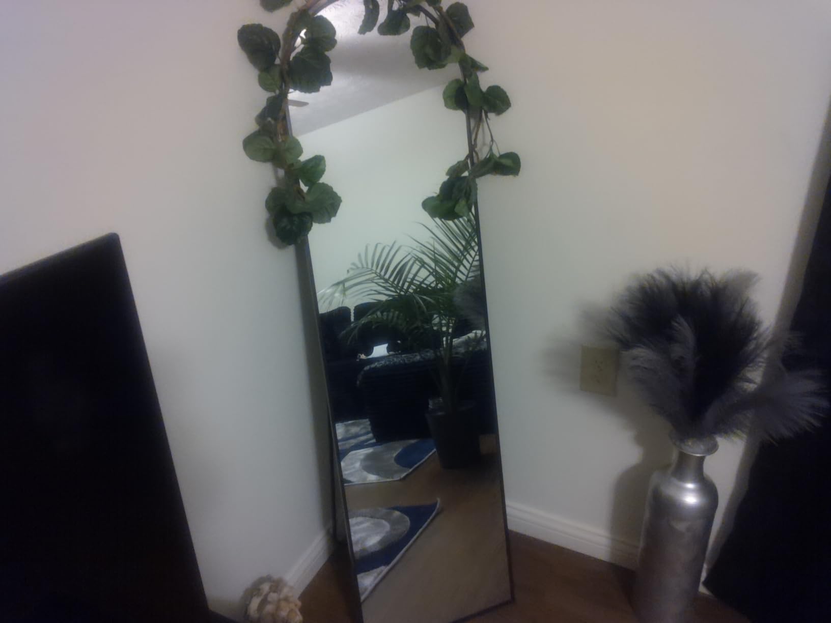 Delma Arched Mirror Full Length,Standing Mirror Full Body,Large Floor with Stand for Wall Entryway Door Bedroom Bathroom Living Room customer photo 1