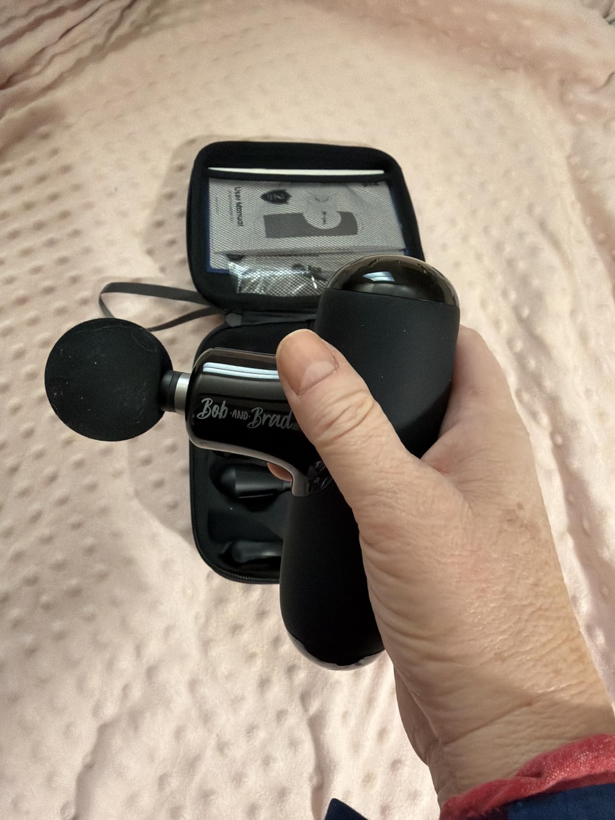 BOB AND BRAD Q2 Pro Mini Massage Gun with Heat and Cold, Pocket-Sized Deep Tissue Massager, HSA Portable Percussion Muscle Massager Gun, Ultra Small & Quiet, FSA Eligible customer photo 2