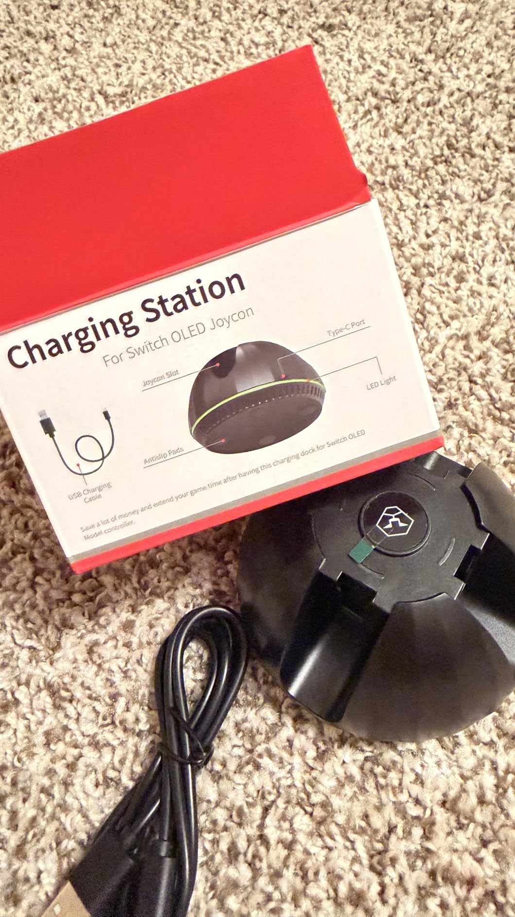 Switch Controller Charger for Nintendo Switch, 6 in 1 Charging Dock with JoyCon/Pro/PS5 Controller, Charger Station with LED Indicator customer photo 2