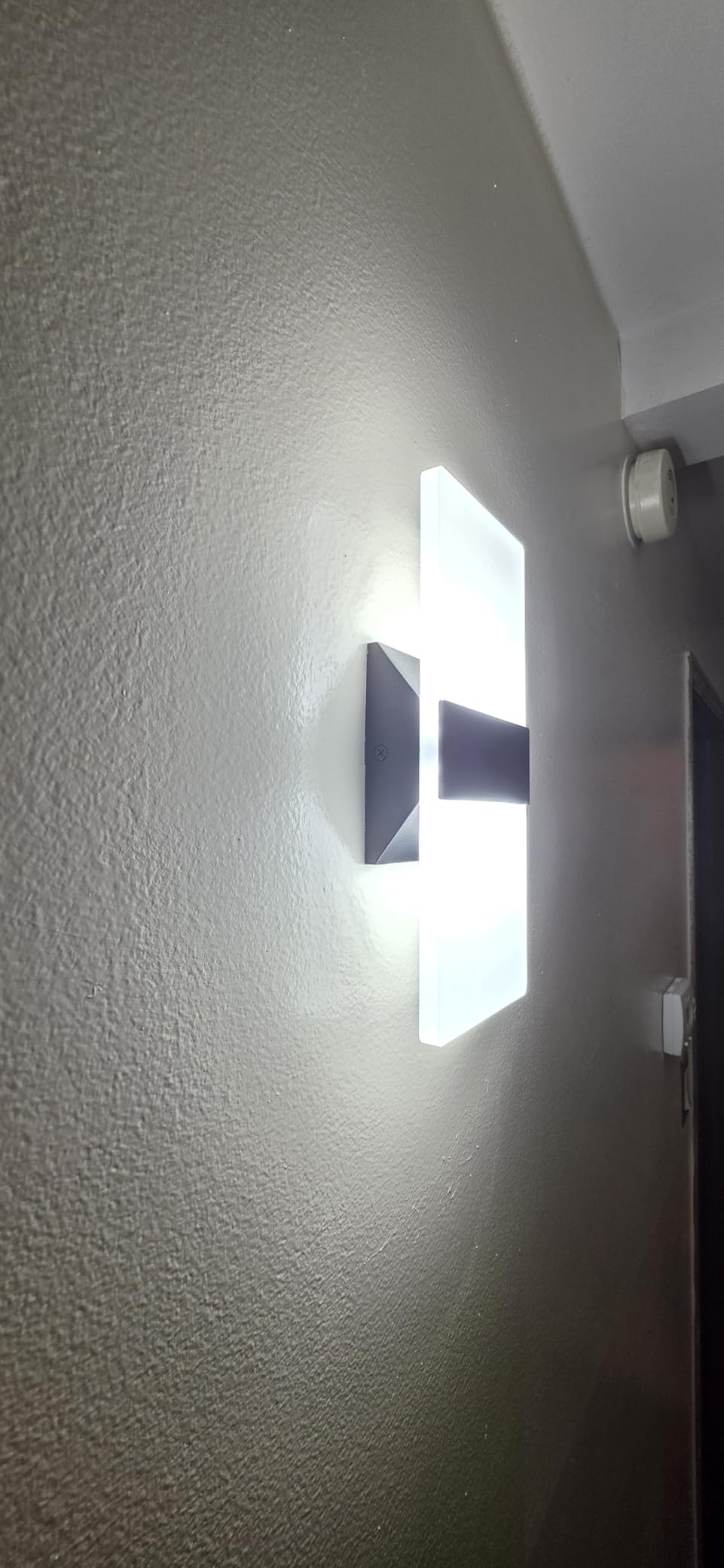 ASD 12 Inch Indoor LED Wall Sconce - 12W 2700K-5000K Dimmable Black Wall Sconce Lights for Living Room, Bedroom, Bathroom, Hallway - Modern Wall Sconces Hardwired, UL Interior Light customer photo 1