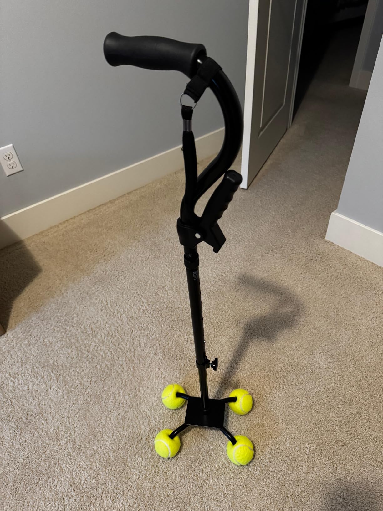 PELEGON Quad Cane (300LB) - Adjustable Walking Cane with A Large 4 Pronged Base for Extra Balance & Stability, Walking Canes for Seniors, Walking Cane for Men & Women, Walking Sticks customer photo 1