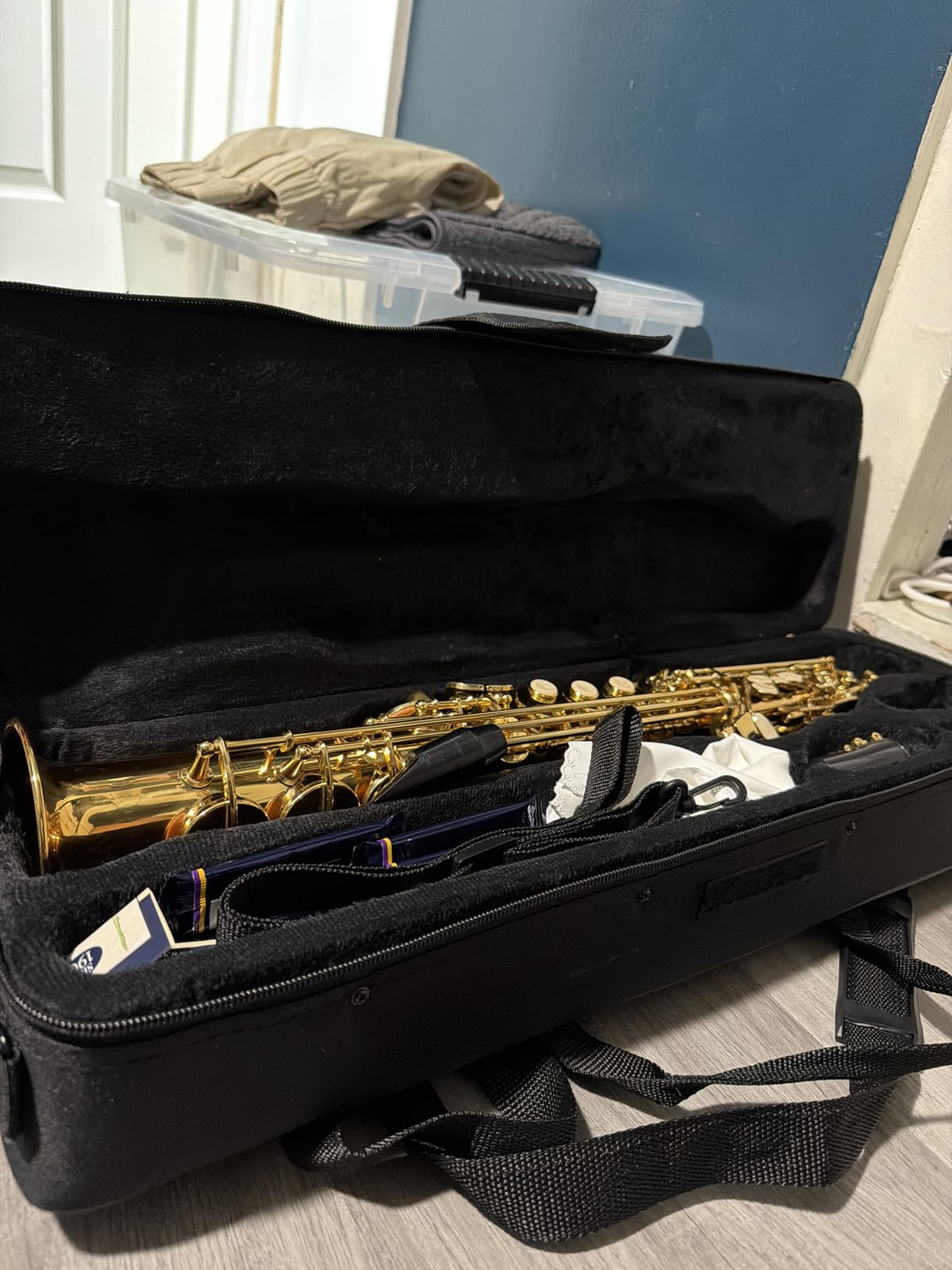 Bb Soprano Saxophone Straight Brass Sax with Case Accessories customer photo 2