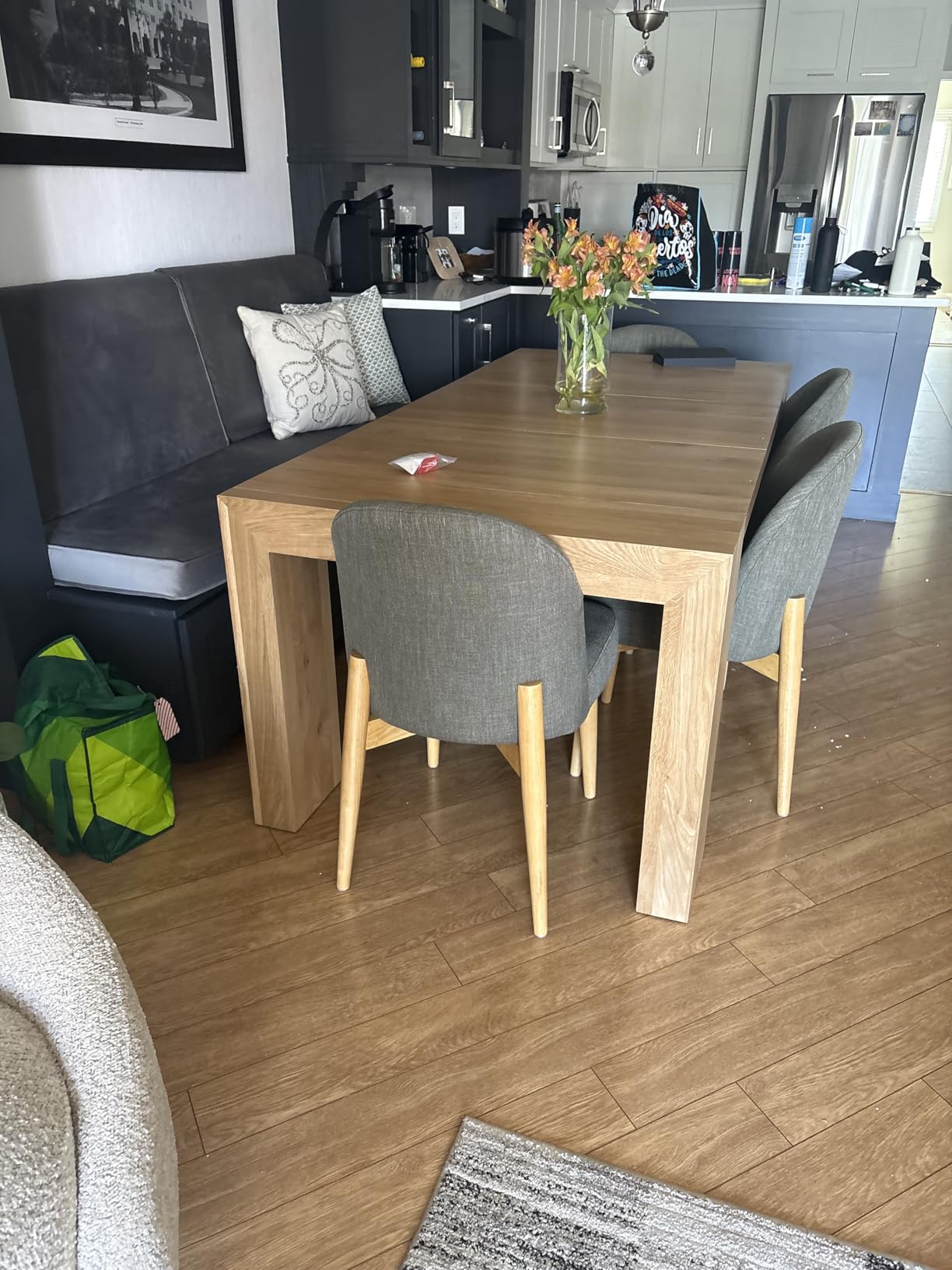 Transformer Table - Solid Wood Extendable Dining Table, Seats 2-12, Expandable Dining Room Table, Space-Saving Furniture, Expandable Dining Furniture, Natural (Table Only) customer photo 1