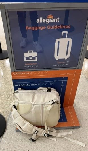 LUGGEX Underseat Carry On Bag, Cream White, 16
