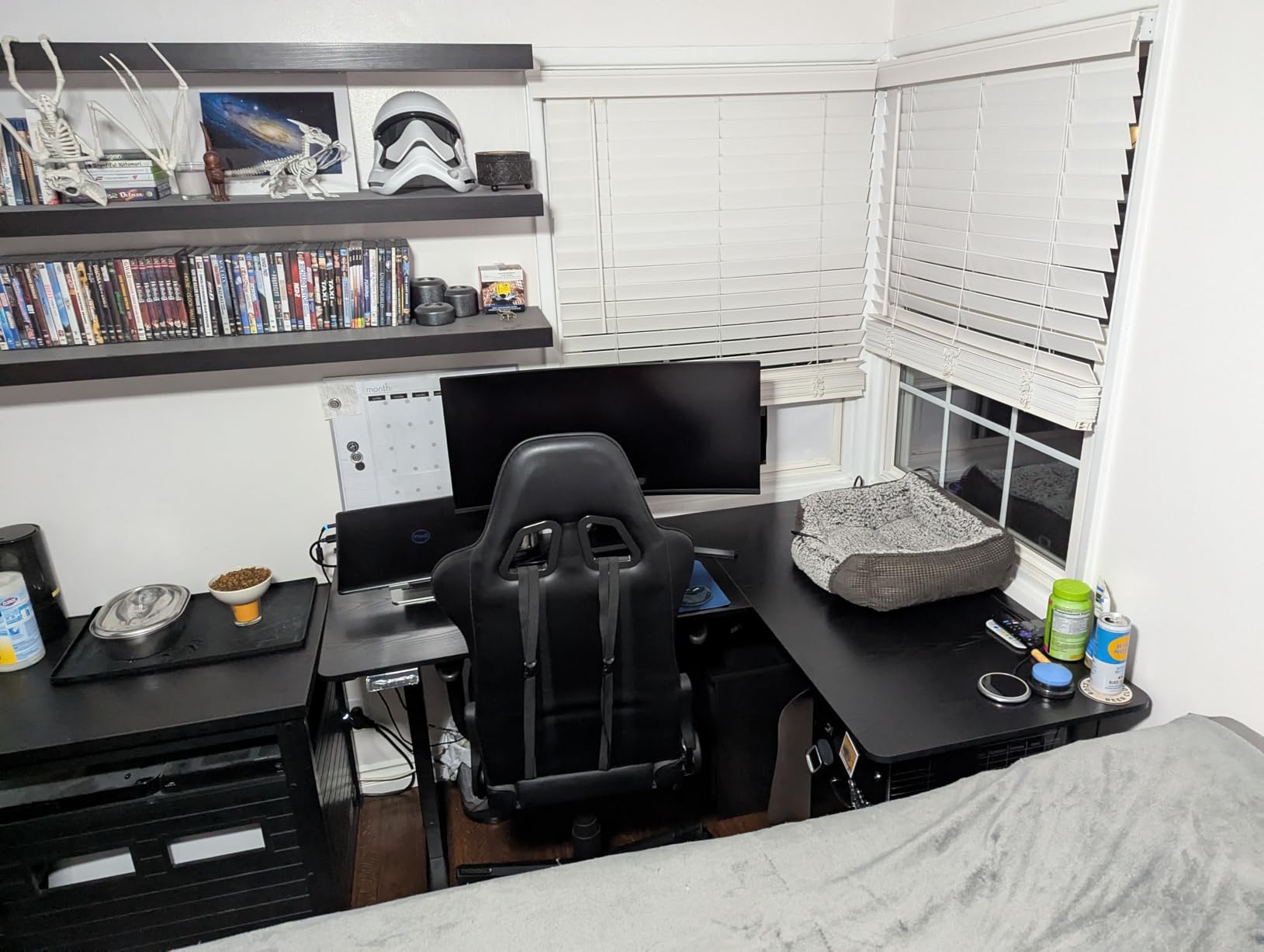 VASAGLE L Shaped Electric Standing Desk, 63 x 47.2 Inches, Height Adjustable Corner Desk with Power Outlets, 2 Memory Buttons, Easy to Assemble, for Home Office, Black ULSD242B01 customer photo 1