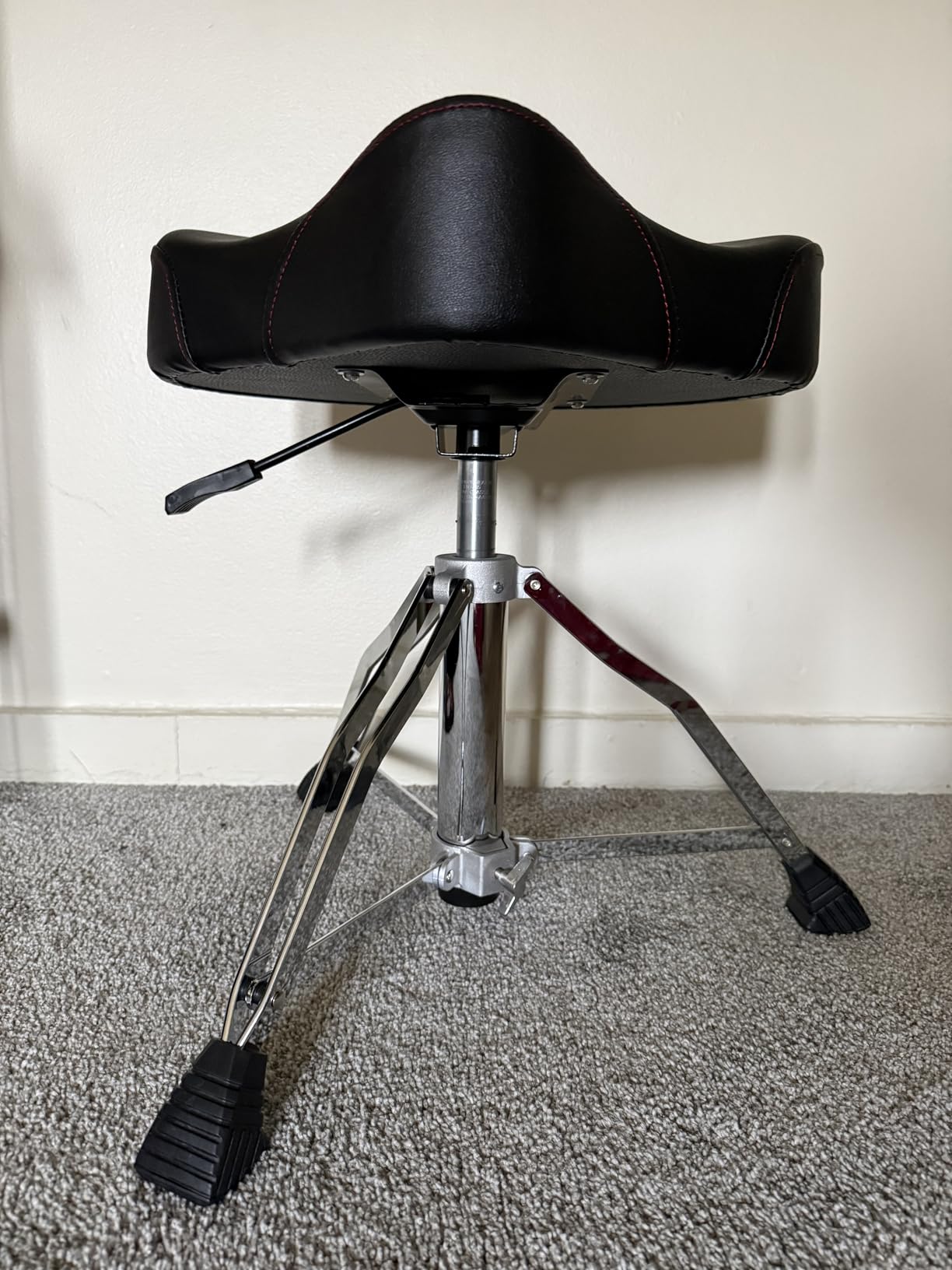 Ramzi Drum Throne, Airlift Heavy Duty Motorcycle Style Drum Throne with Double Braced Anti-Slip Feet customer photo 2