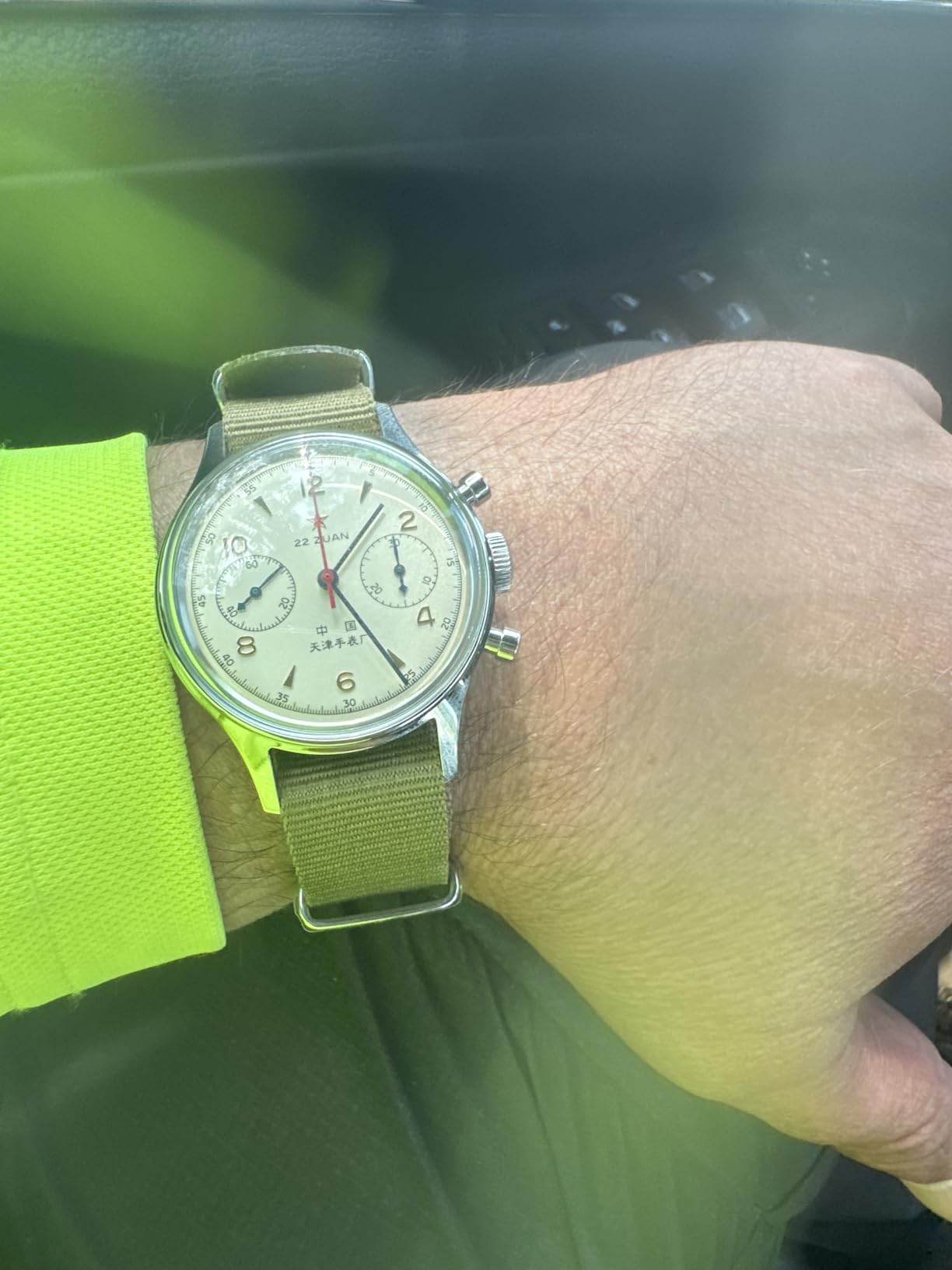 SEA-GULL Men's Mechanical Wristwatch, Seagull 1963 Aviation Chronograph Pilot Mechanical Watch, Manual Winding, GD 1963 International Edition, ST1901 customer photo 2