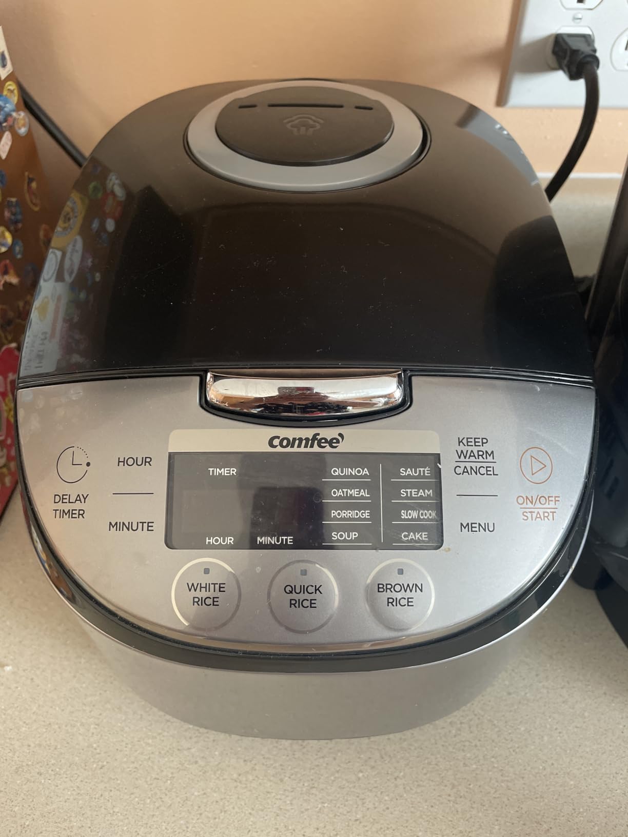 COMFEE' Rice Cooker 12 Cups Cooked/6 Cups Uncooked, Portable Non-Stick Rice Maker, Japanese Rice Cooker with Fuzzy Logic Technology, 24-Hour Timer Delay, 11 Presets, Steamer, Fast Cooker, Grain Cooker, Black customer photo 1