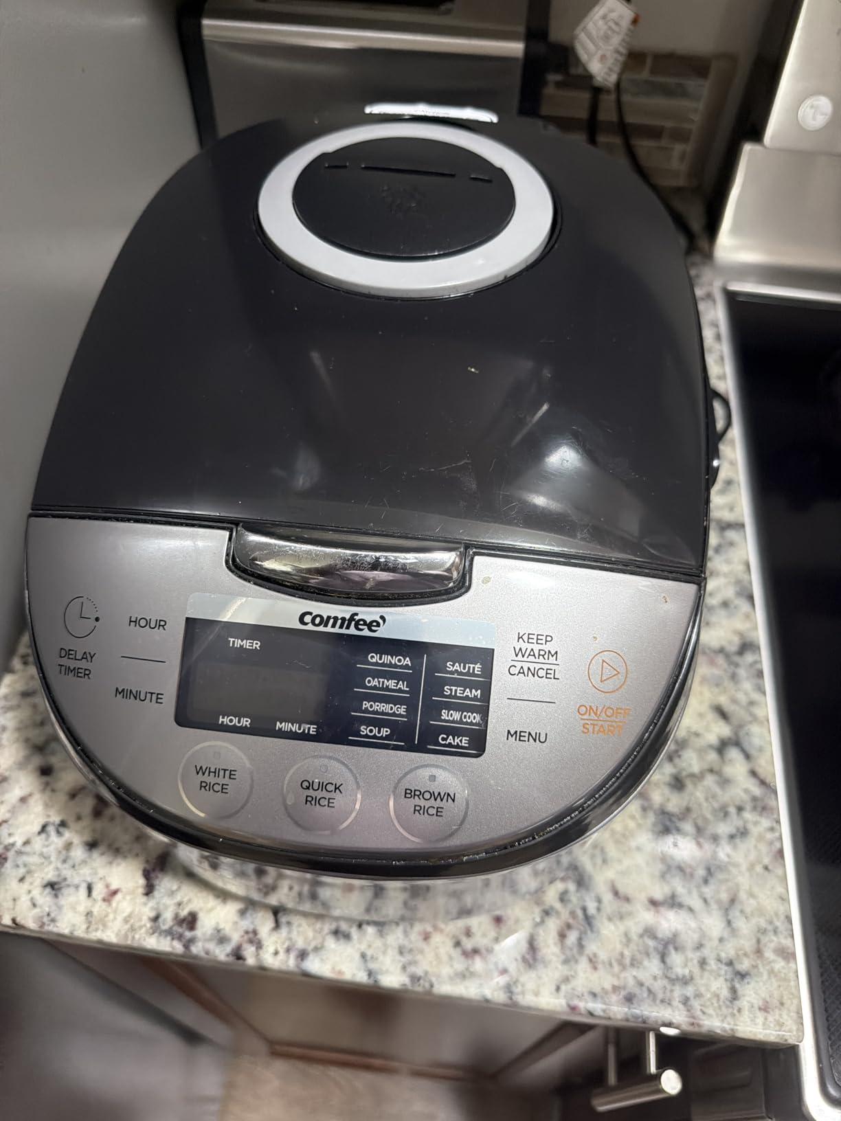 COMFEE' Rice Cooker 12 Cups Cooked/6 Cups Uncooked, Portable Non-Stick Rice Maker, Japanese Rice Cooker with Fuzzy Logic Technology, 24-Hour Timer Delay, 11 Presets, Steamer, Fast Cooker, Grain Cooker, Black customer photo 2