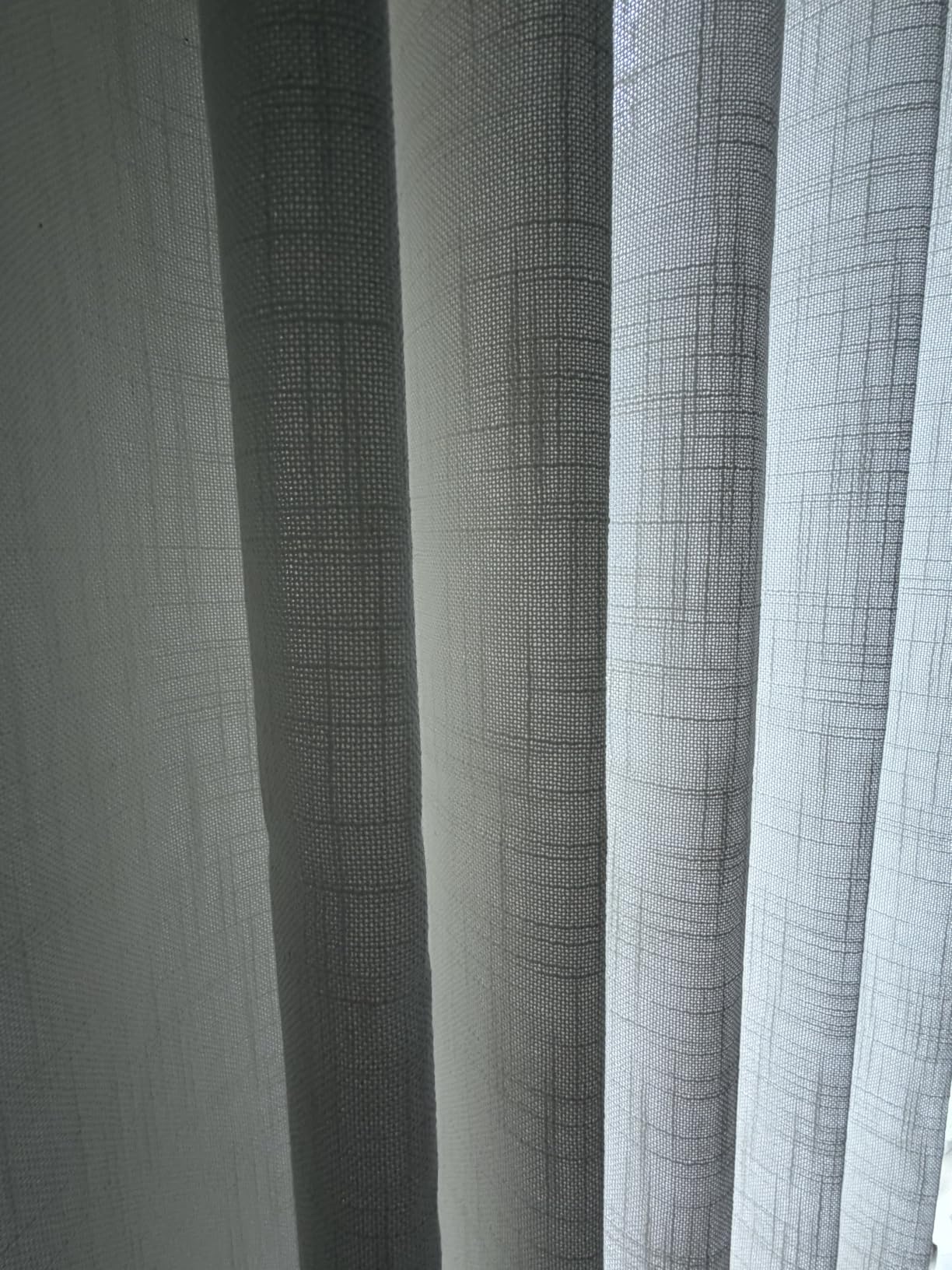 Natural Pinch Pleated Linen Semi Sheer 84 Inch Curtains 2 Panels | Pinch Pleat Hooks Rings, Back Tab, Cream Ivory Birch, Boho Neutral, Textured Linen, Window Curtain for Living Room Bedroom customer photo 1