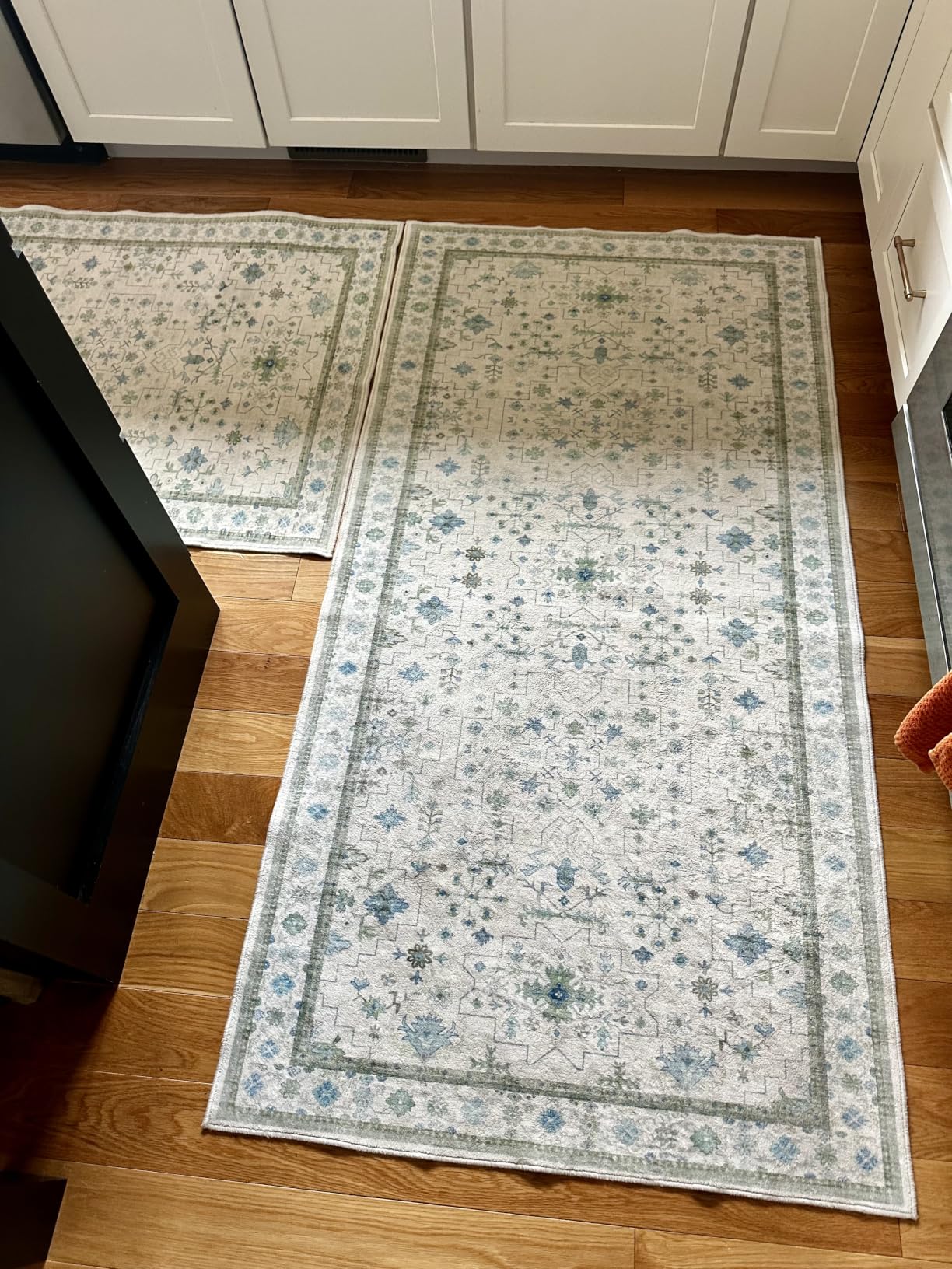 Black Boho Washable 2x6 Runner Rugs for Hallway Kitchen Bedroom Beside Laundry Room Bathroom Rug, Pet & Kids Friendly, Non Slip Low Pile Stain Resistant Soft Foldable Long 24 x 72 Floor Carpet customer photo 2