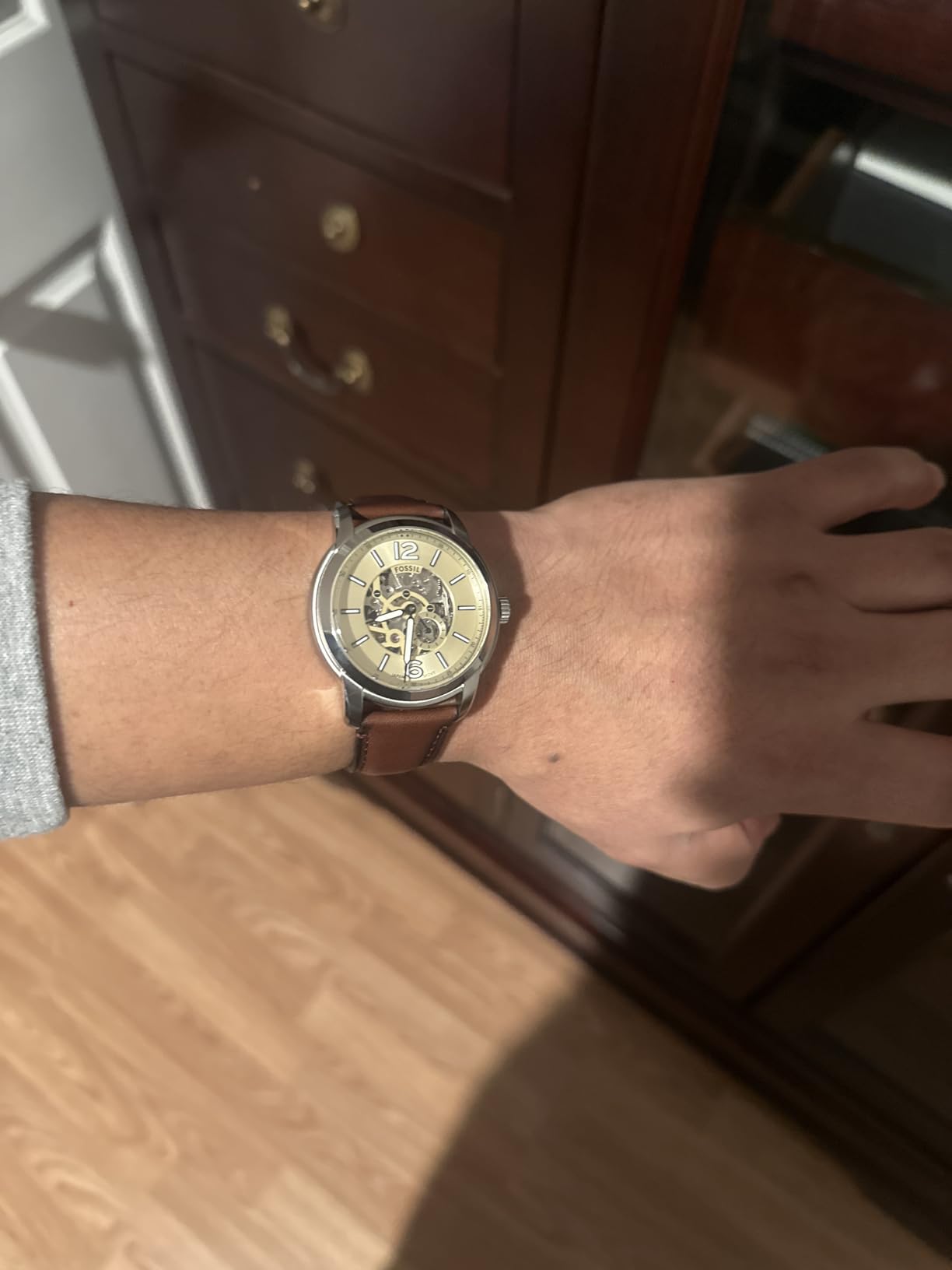 Fossil Men's Watch, Heritage Automatic Silver Stainless Steel Watch for Men customer photo 1