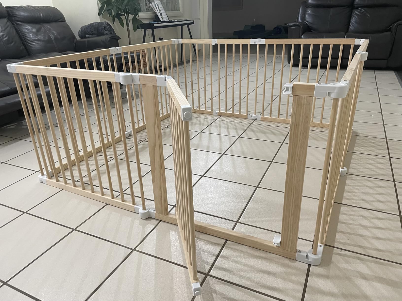 Comfy Cubs Baby Gate Playpen - 57 x 57 x 25 in, Extends Up to 228