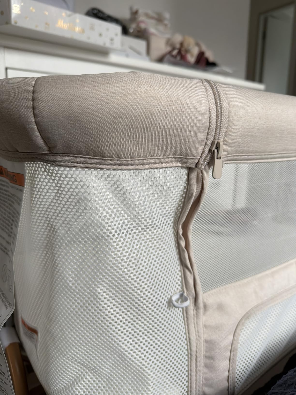 BabyBond Bassinet Bedside Crib, Stable and Secure Crib for Newborns, Beige | 3-in-1 Baby Bassinet Bedside Sleeper with Mattress and Sheet, Anti-Reflux, Full-Mesh Sides, 6-Height Adjustable customer photo 2